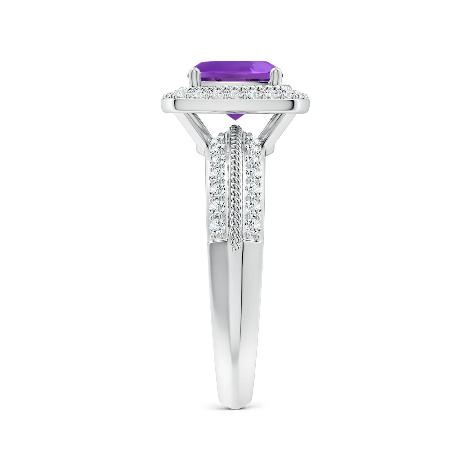 AAAA - Amethyst / 1.87 CT / 14 KT White Gold