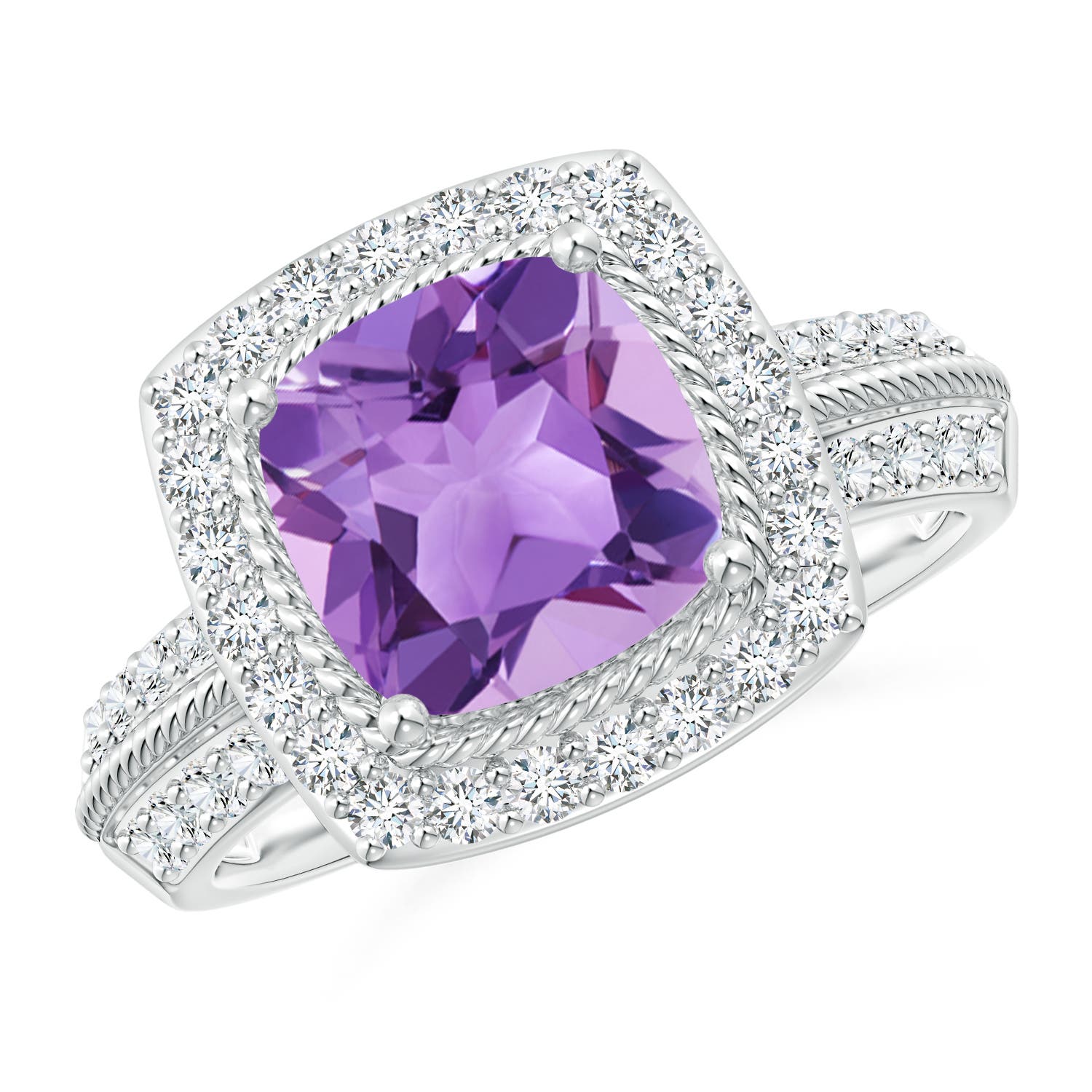 A - Amethyst / 2.87 CT / 14 KT White Gold