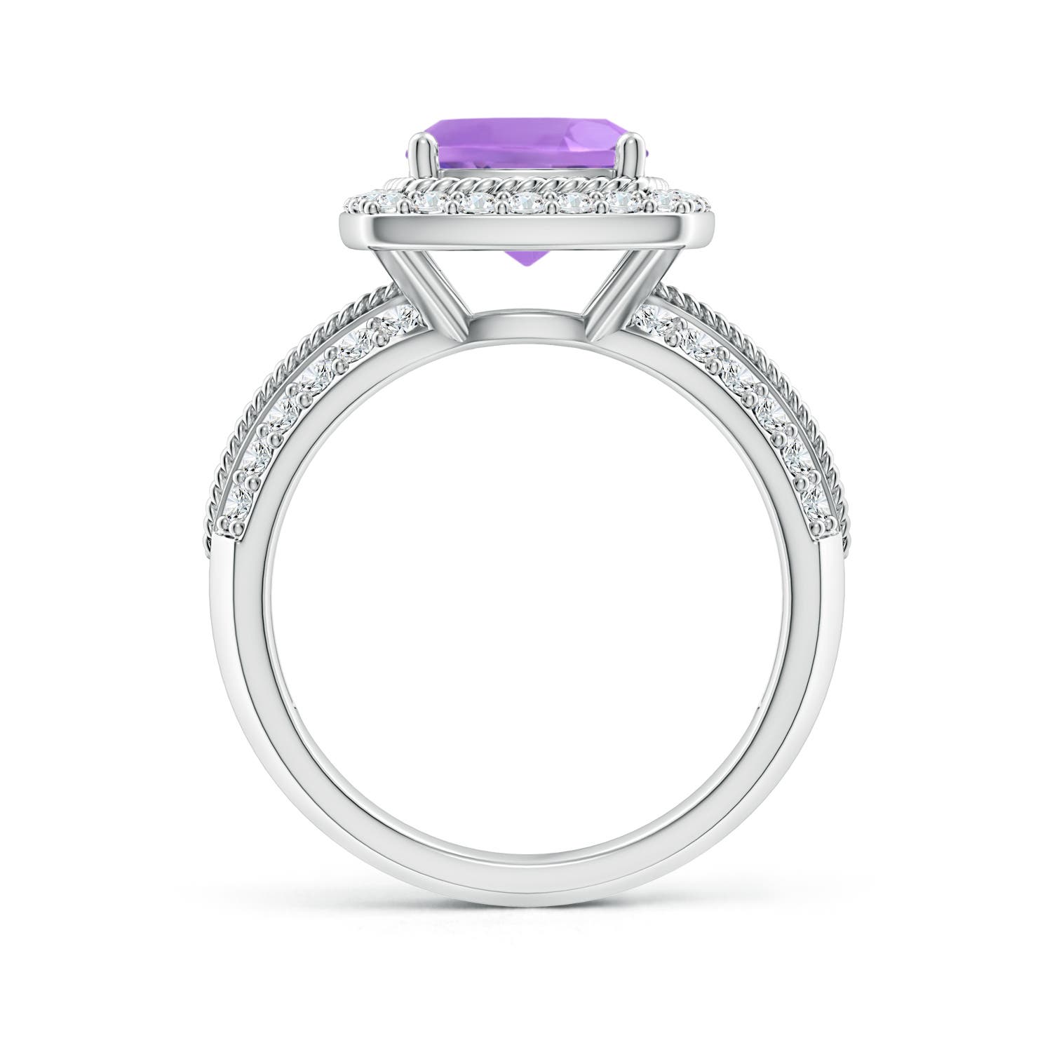 A - Amethyst / 2.87 CT / 14 KT White Gold