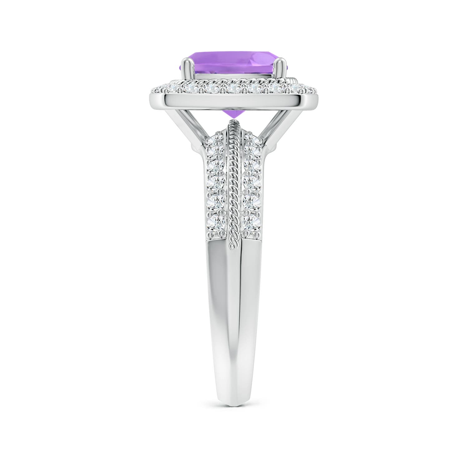 A - Amethyst / 2.87 CT / 14 KT White Gold