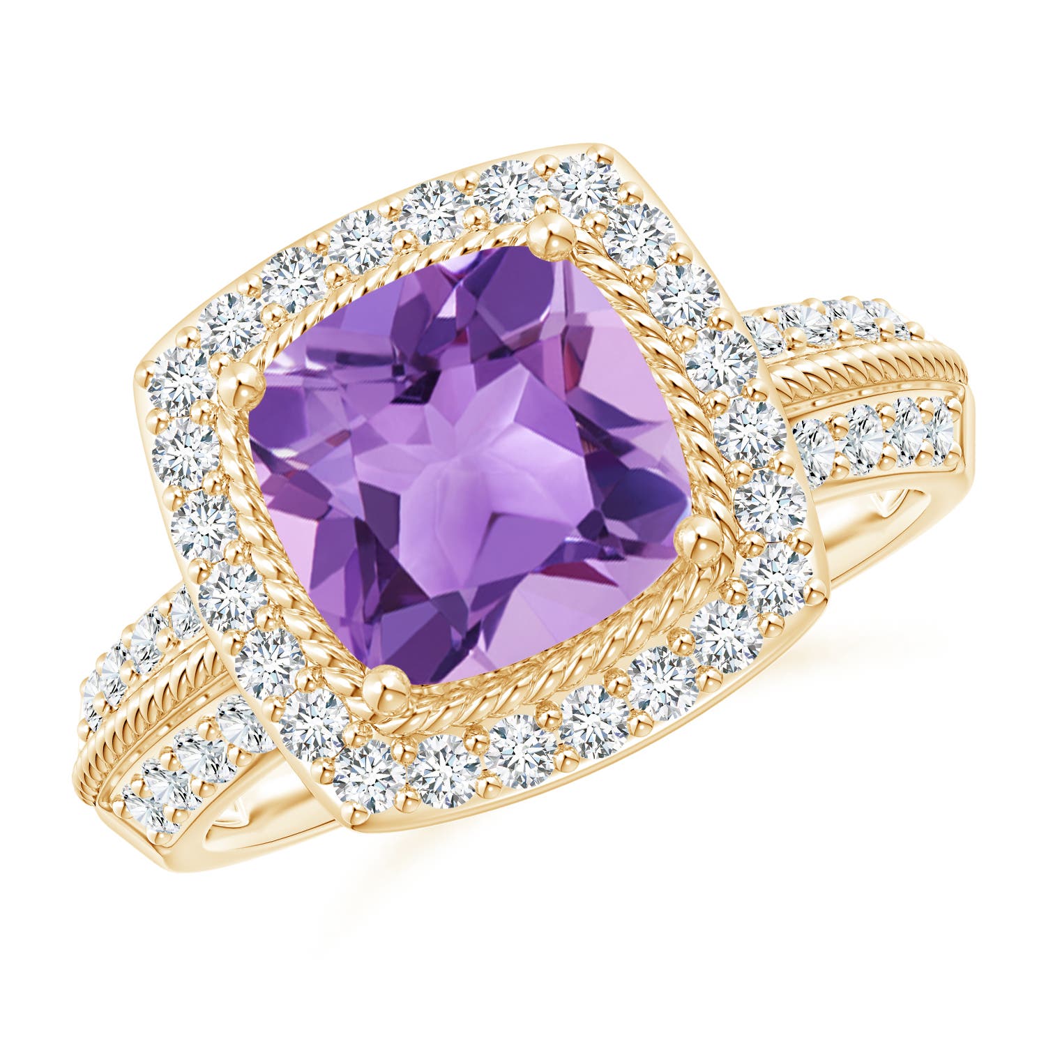 A - Amethyst / 2.87 CT / 14 KT Yellow Gold