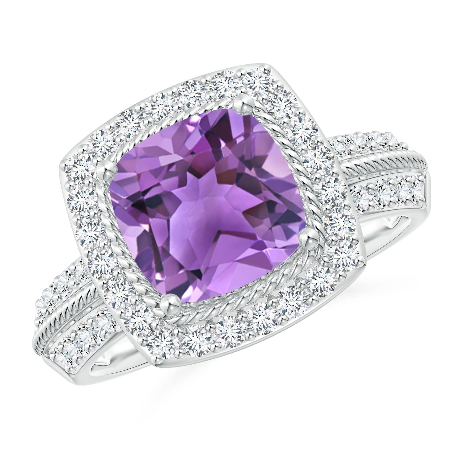 AA - Amethyst / 2.87 CT / 14 KT White Gold