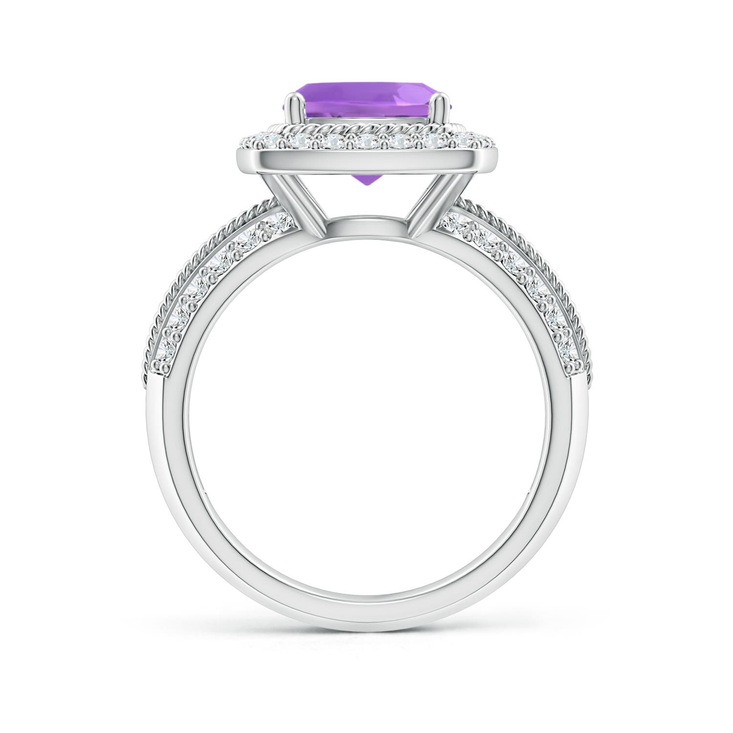 AA - Amethyst / 2.87 CT / 14 KT White Gold