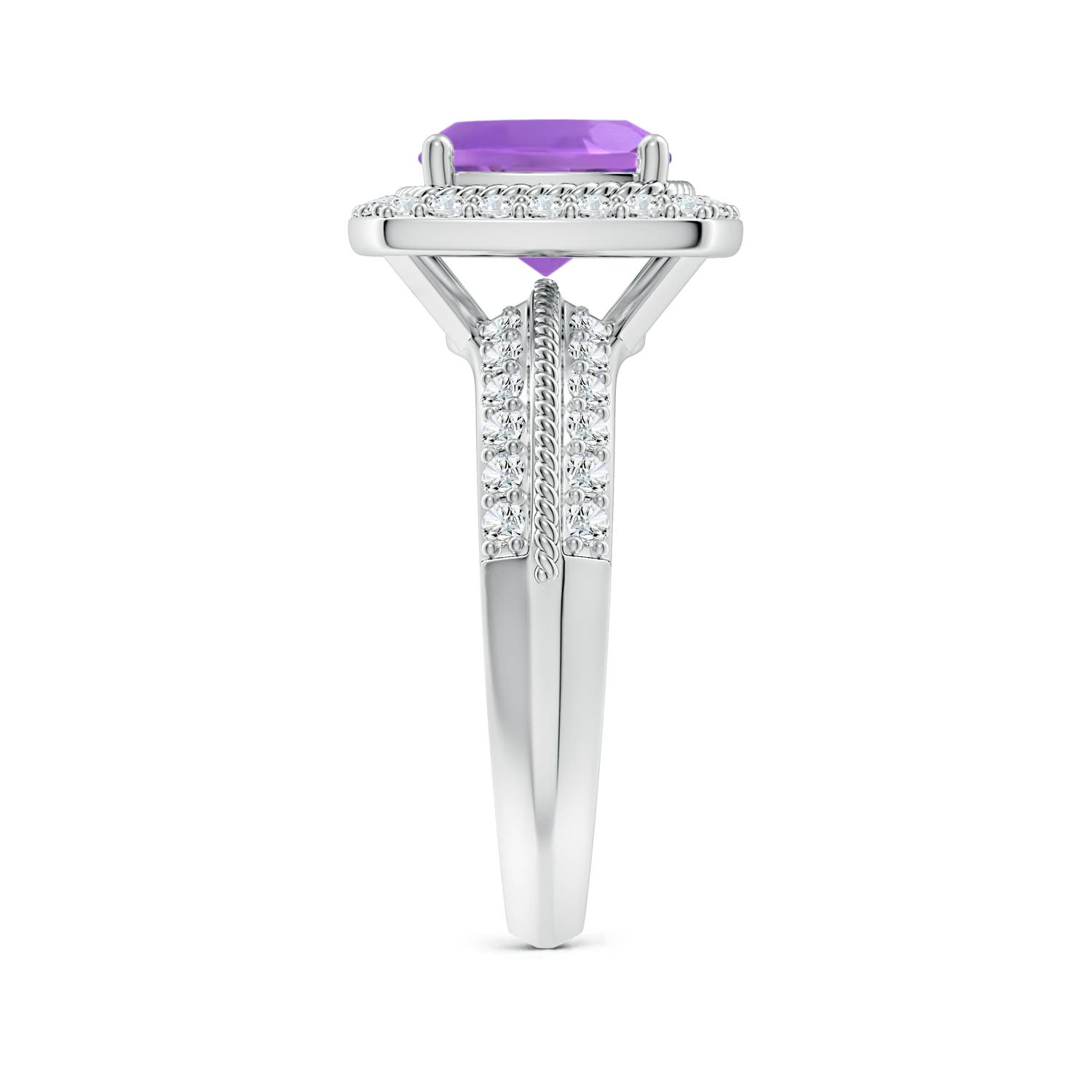 AA - Amethyst / 2.87 CT / 14 KT White Gold