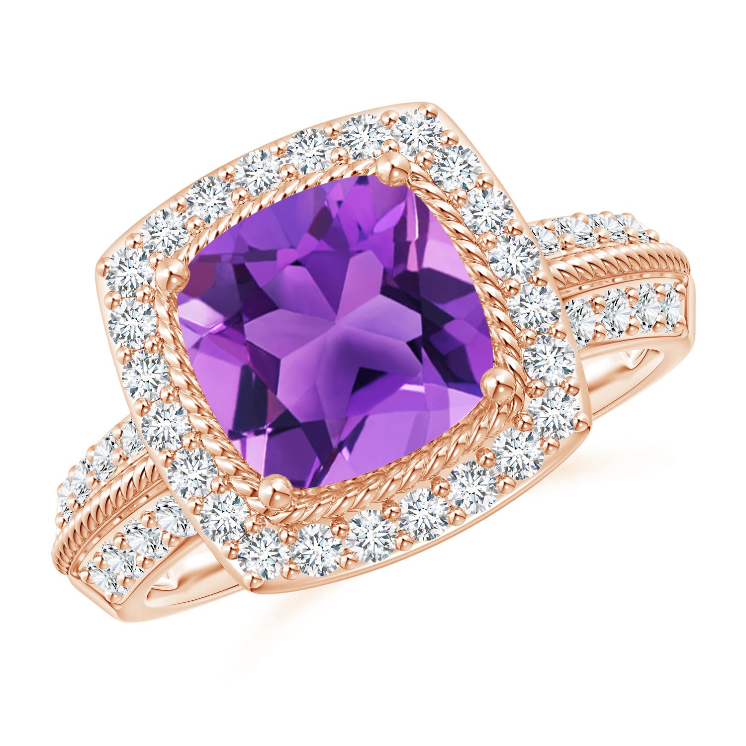 AAA - Amethyst / 2.87 CT / 14 KT Rose Gold