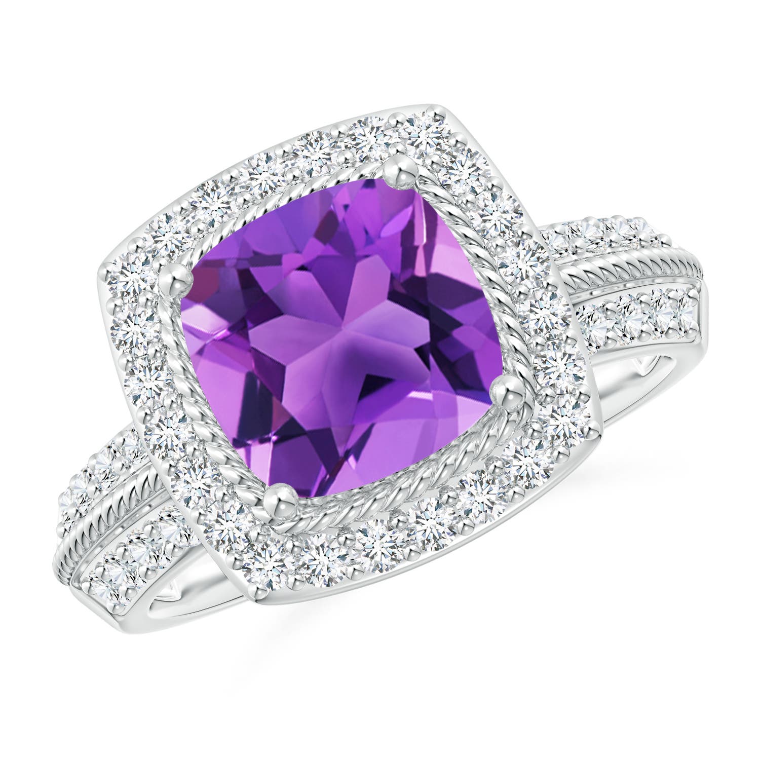 AAA - Amethyst / 2.87 CT / 14 KT White Gold