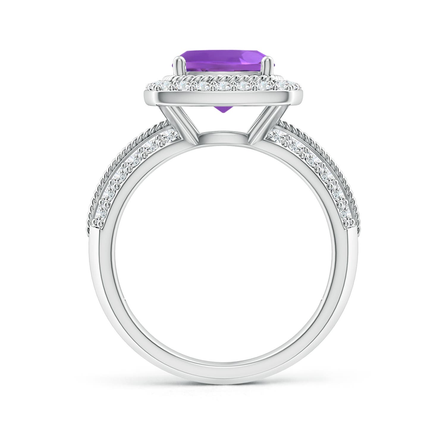 AAA - Amethyst / 2.87 CT / 14 KT White Gold