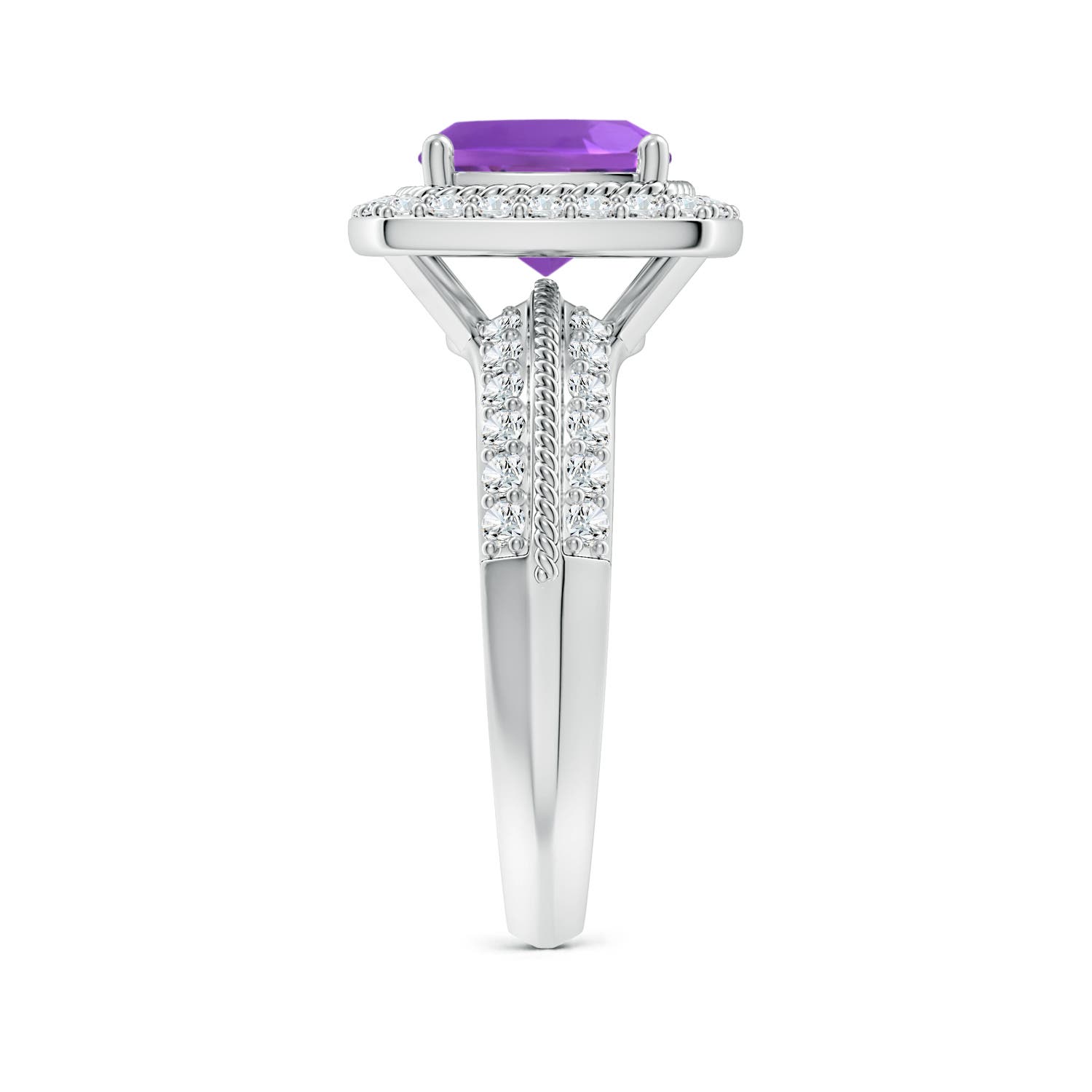 AAA - Amethyst / 2.87 CT / 14 KT White Gold