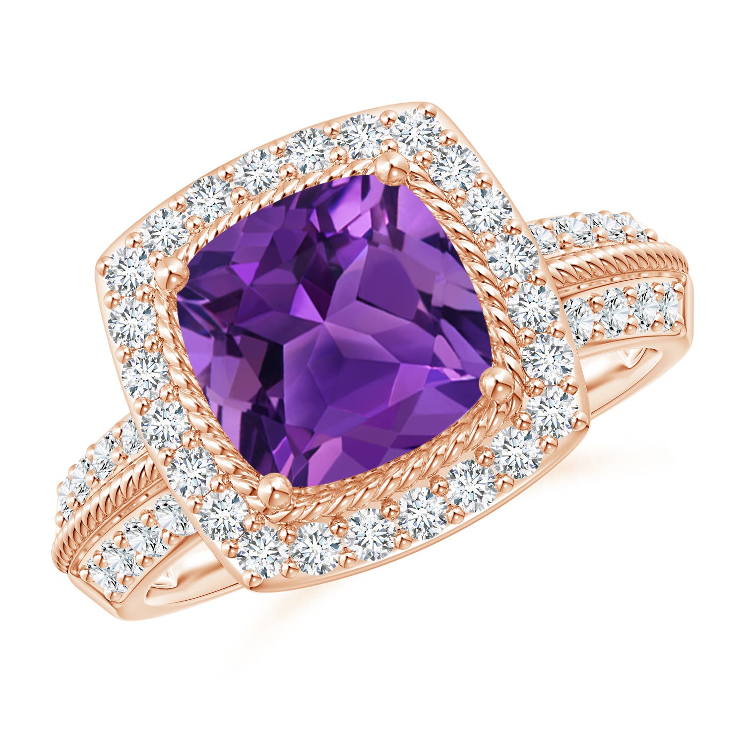 AAAA - Amethyst / 2.87 CT / 14 KT Rose Gold