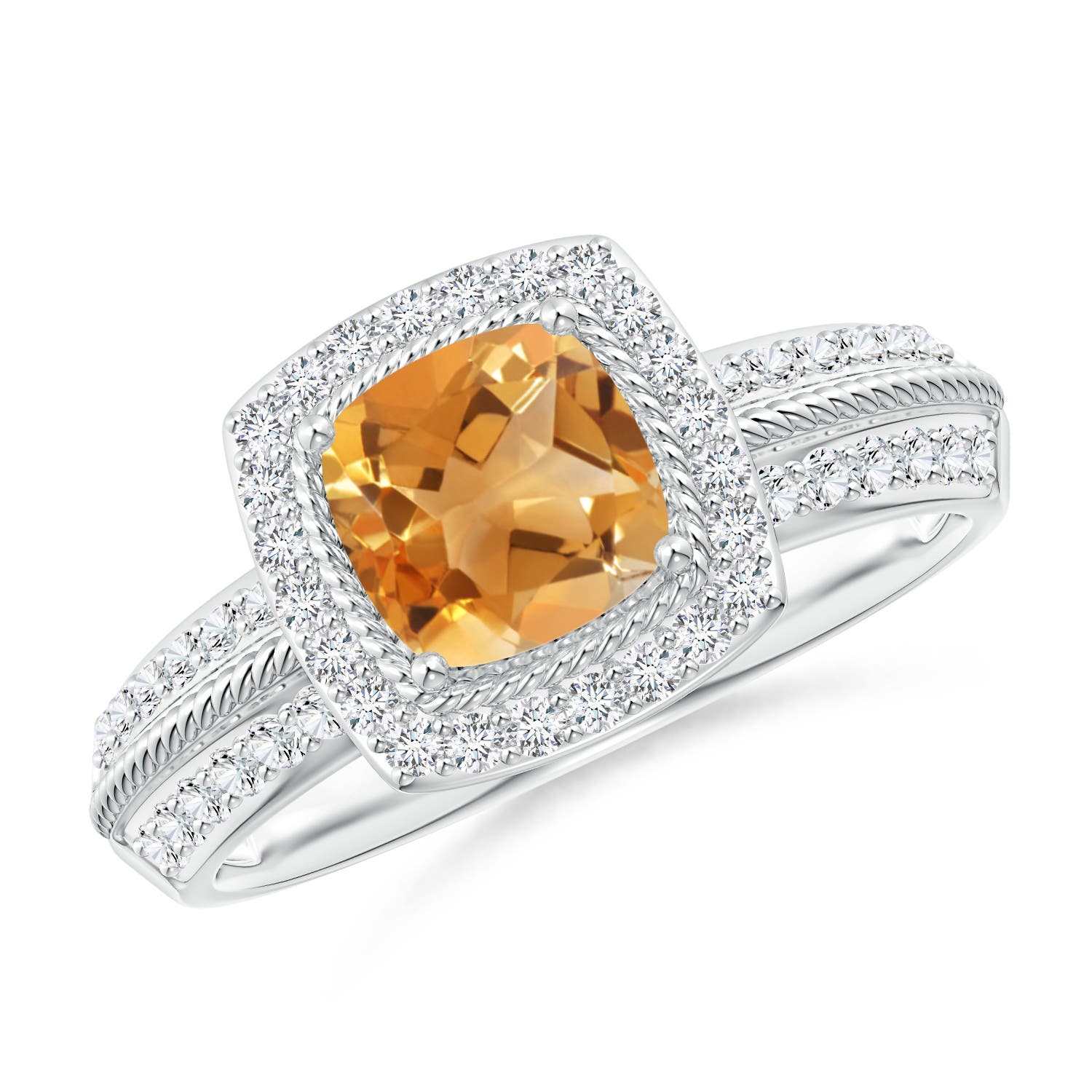 A - Citrine / 1.32 CT / 14 KT White Gold