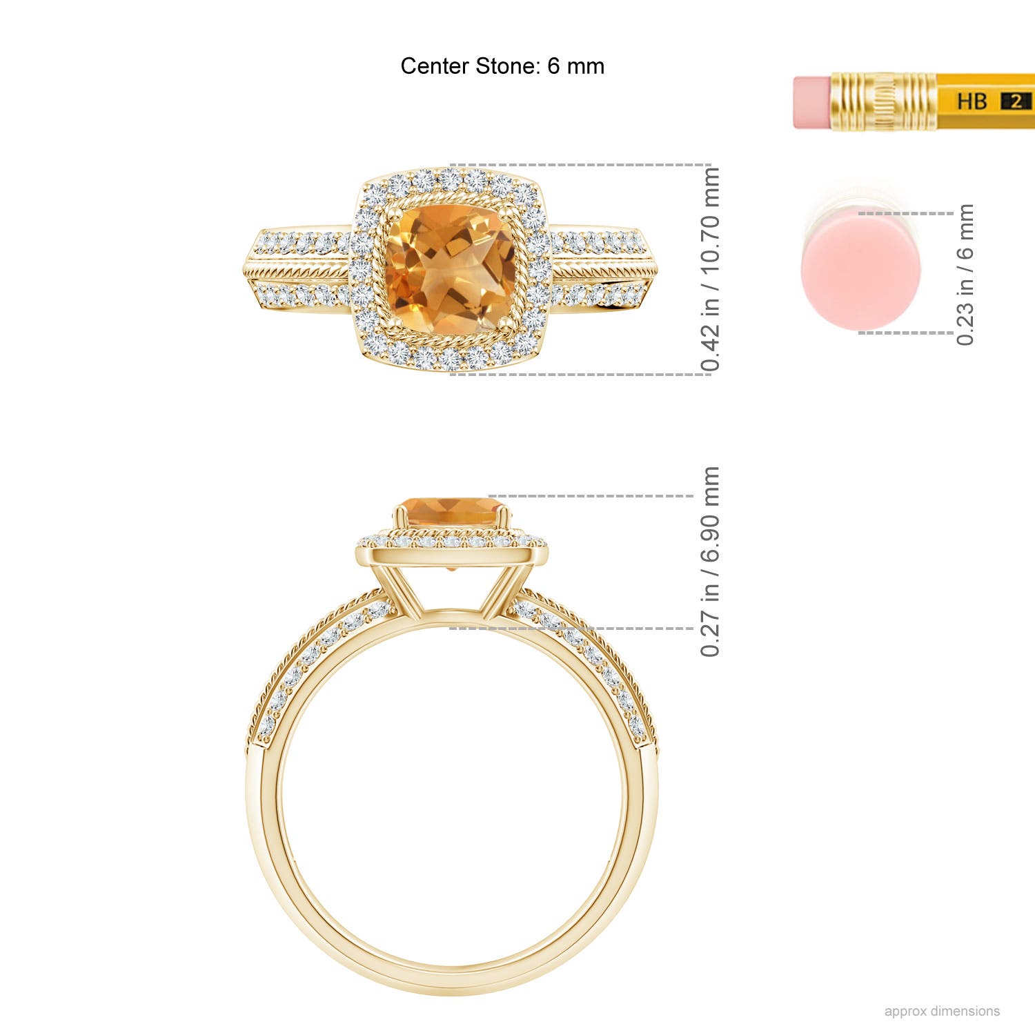 A - Citrine / 1.32 CT / 14 KT Yellow Gold