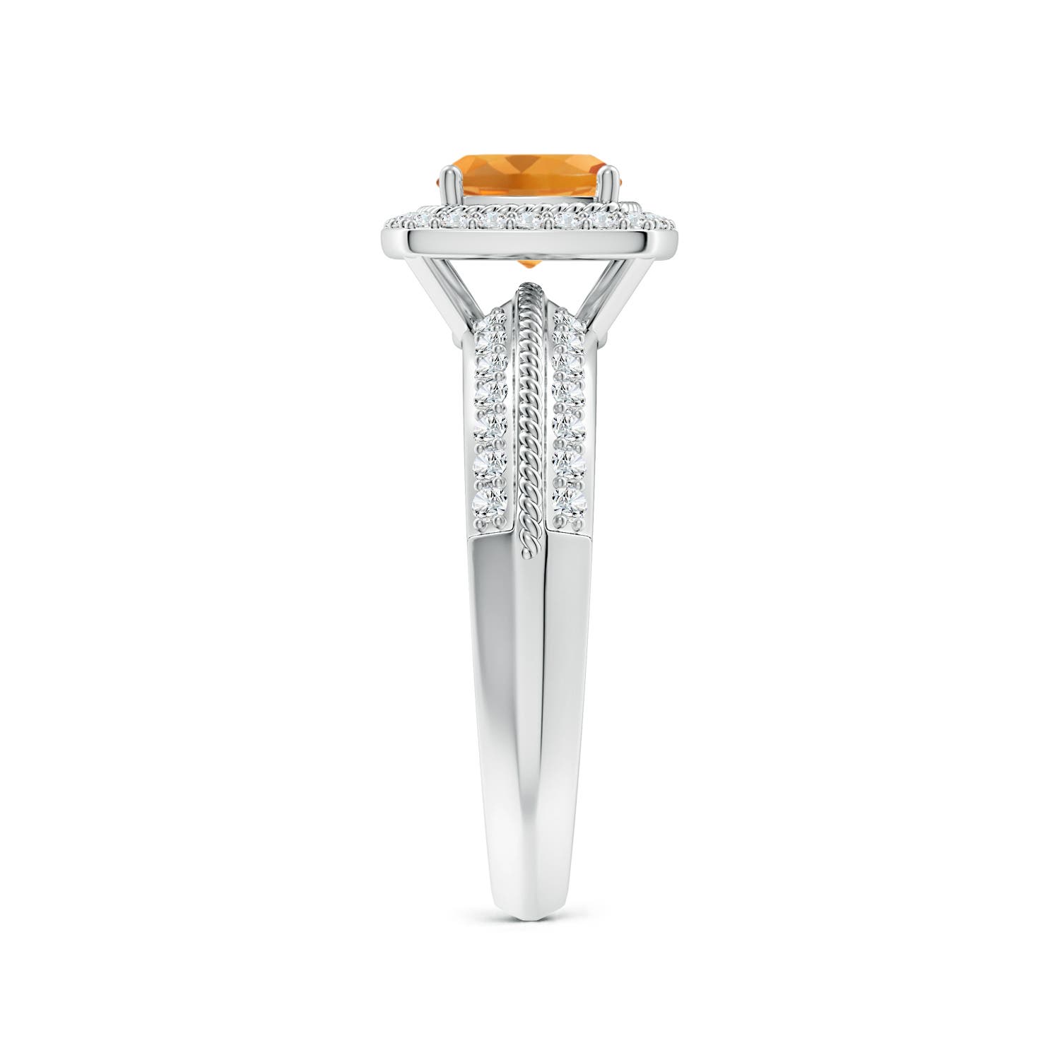 AA - Citrine / 1.32 CT / 14 KT White Gold