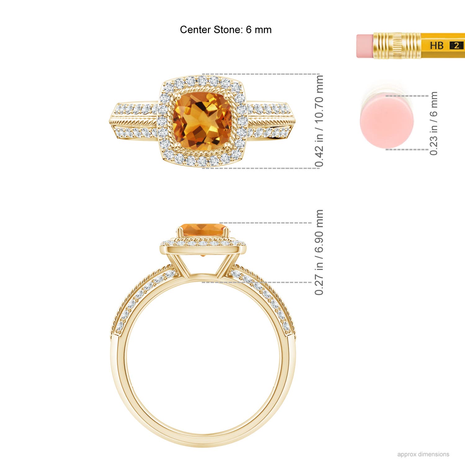 AA - Citrine / 1.32 CT / 14 KT Yellow Gold