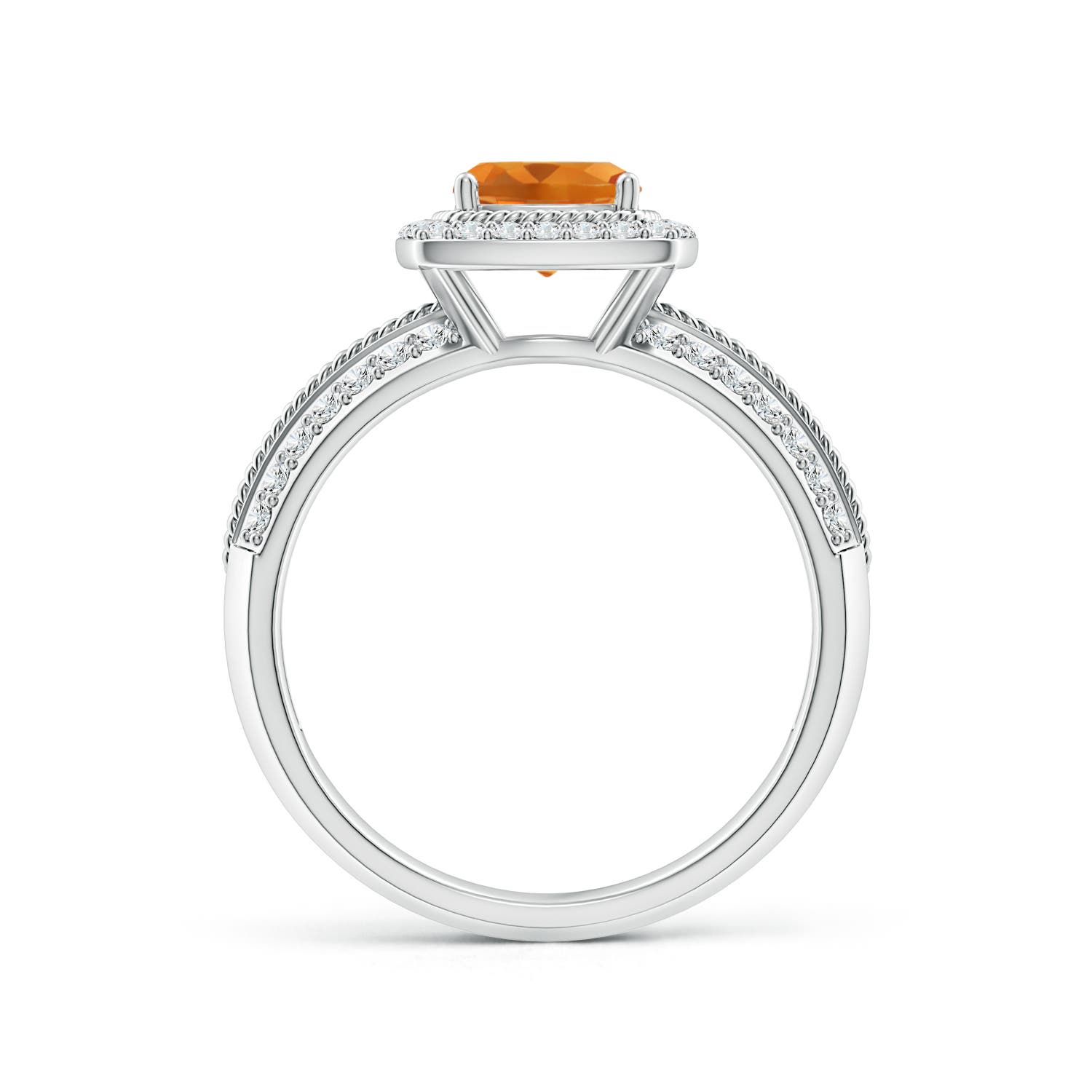 AAA - Citrine / 1.32 CT / 14 KT White Gold