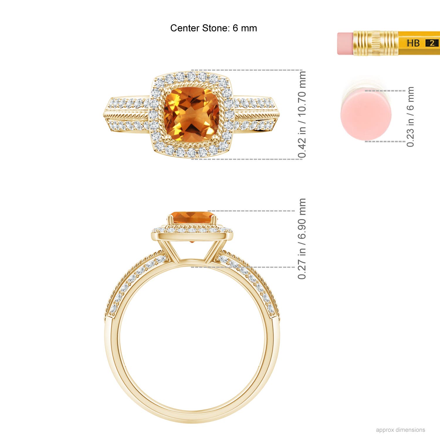 AAA - Citrine / 1.32 CT / 14 KT Yellow Gold