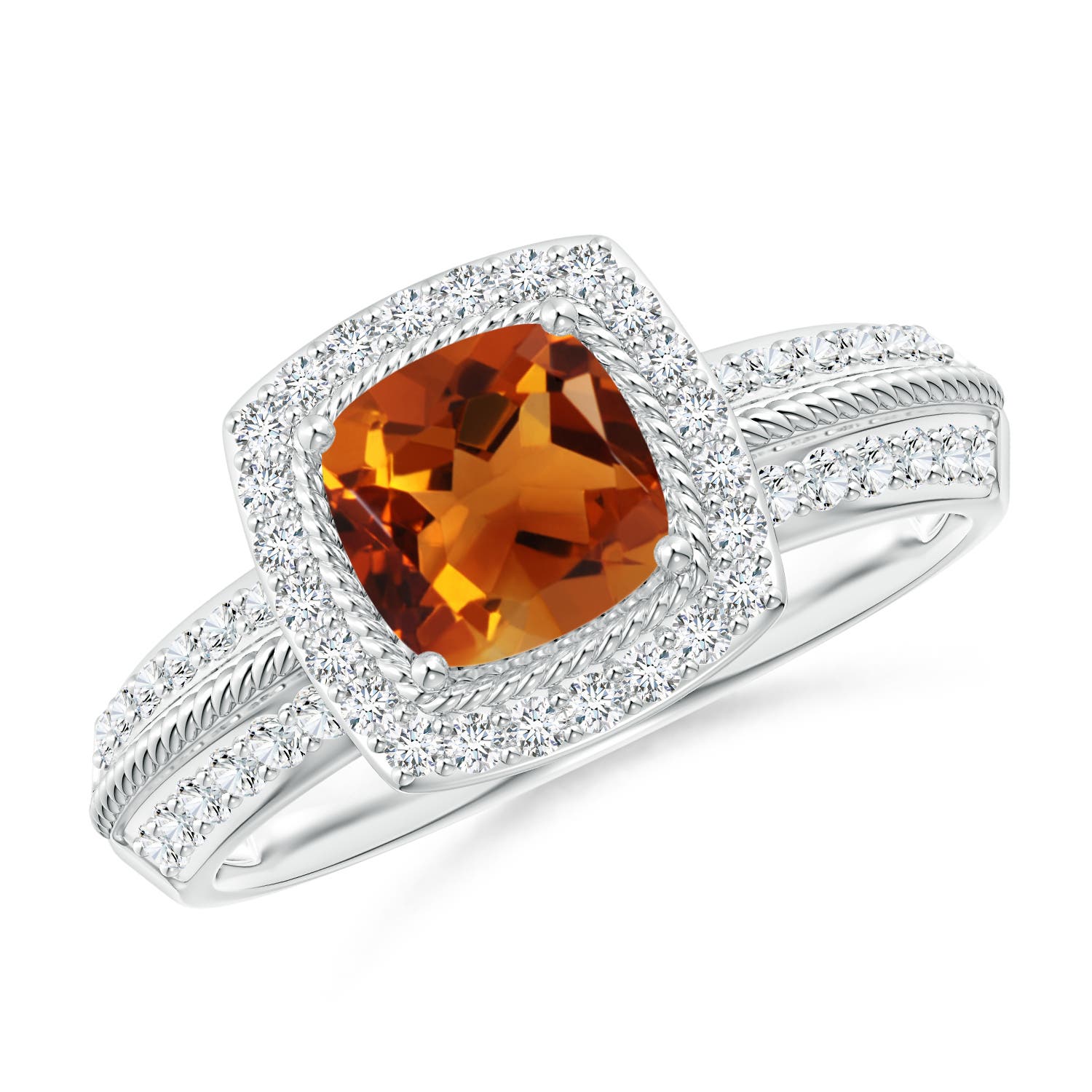 AAAA - Citrine / 1.32 CT / 14 KT White Gold