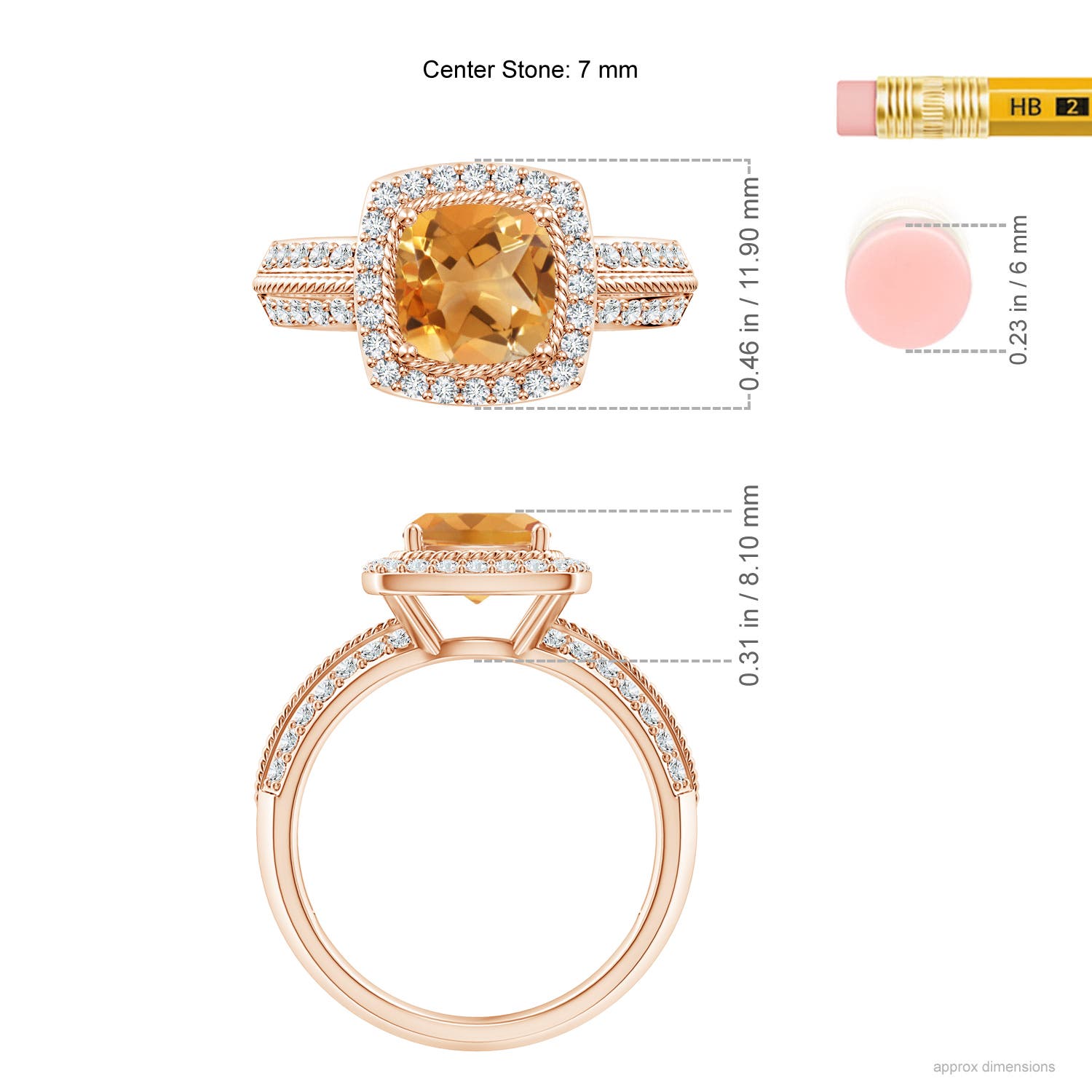 A - Citrine / 1.92 CT / 14 KT Rose Gold