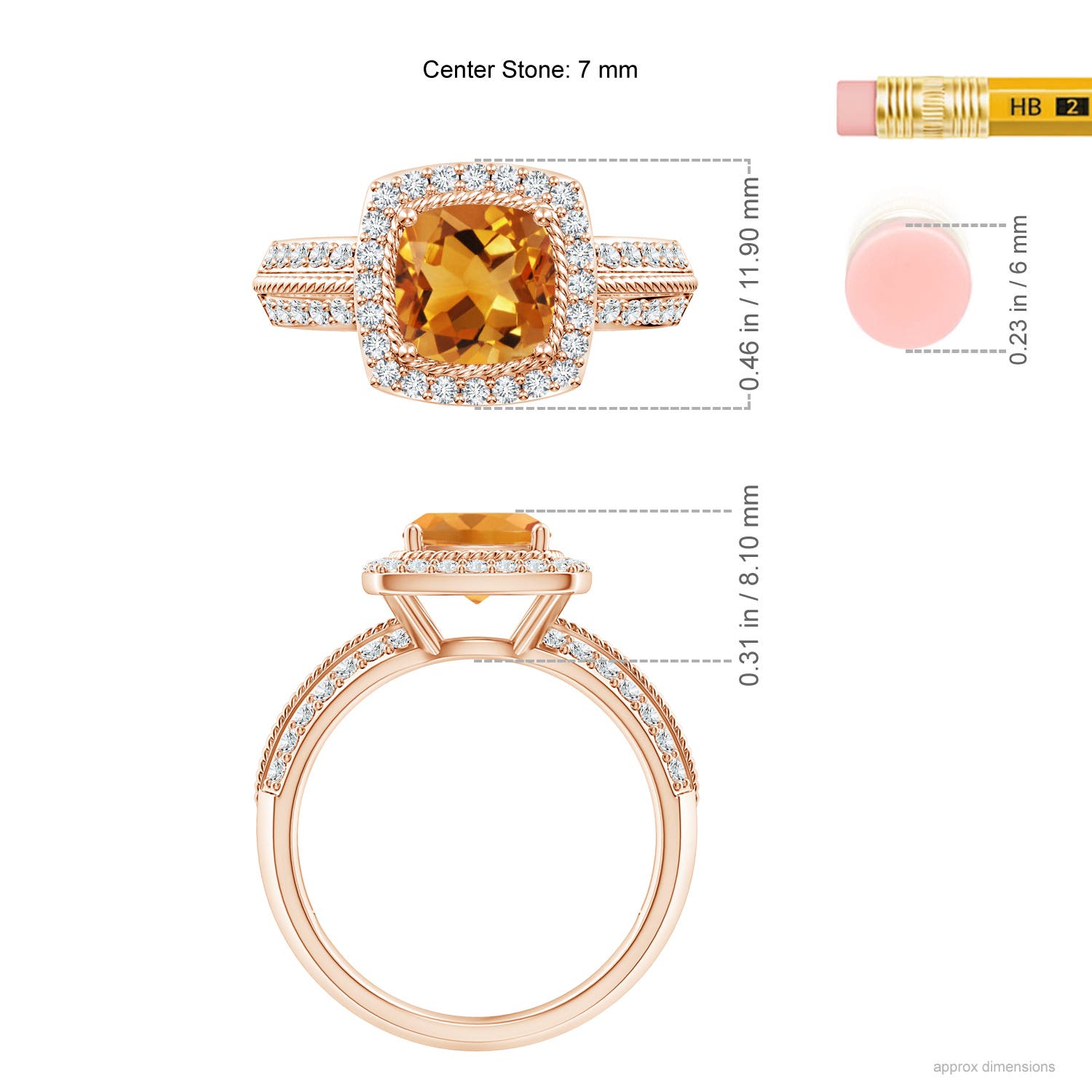 AA - Citrine / 1.92 CT / 14 KT Rose Gold