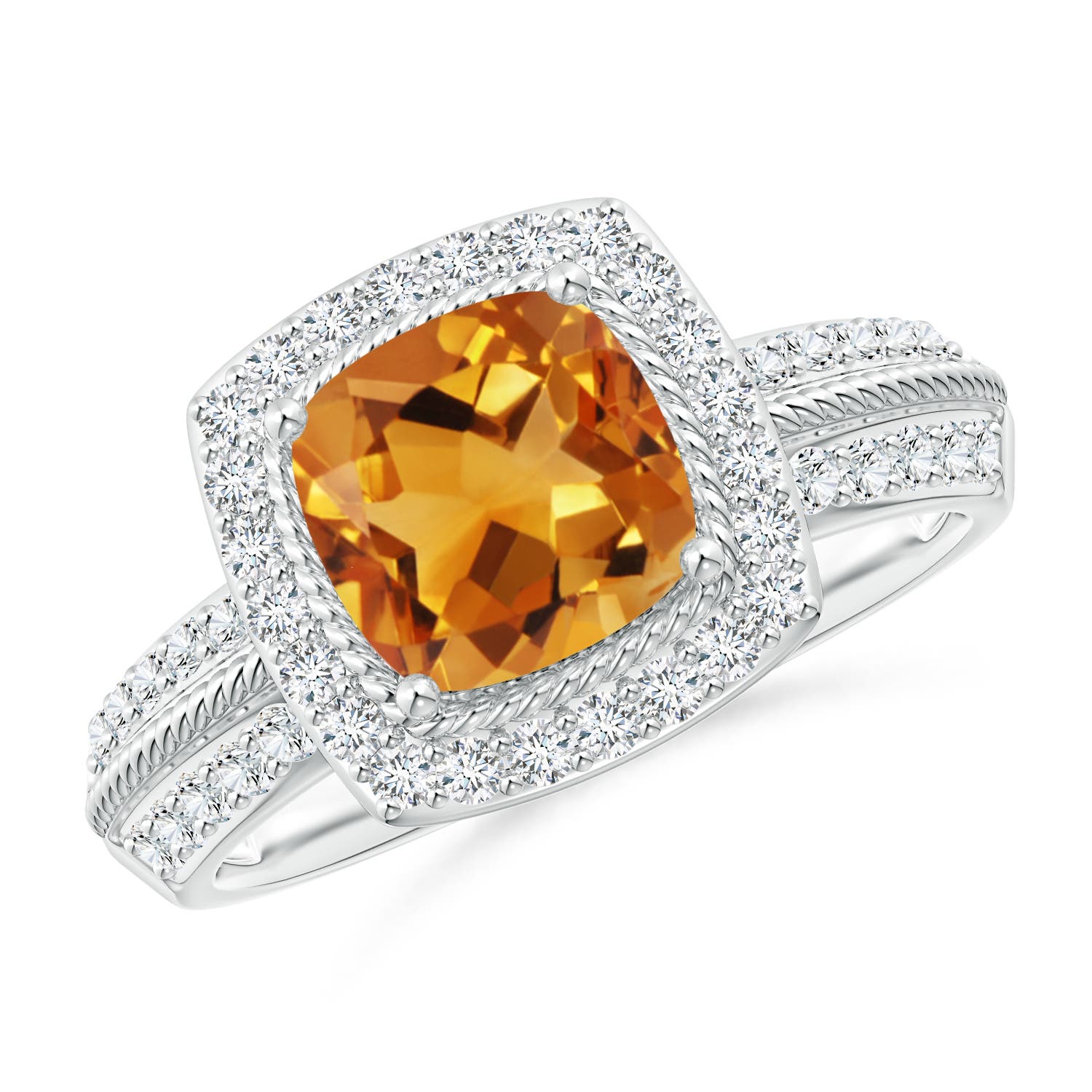 AA - Citrine / 1.92 CT / 14 KT White Gold