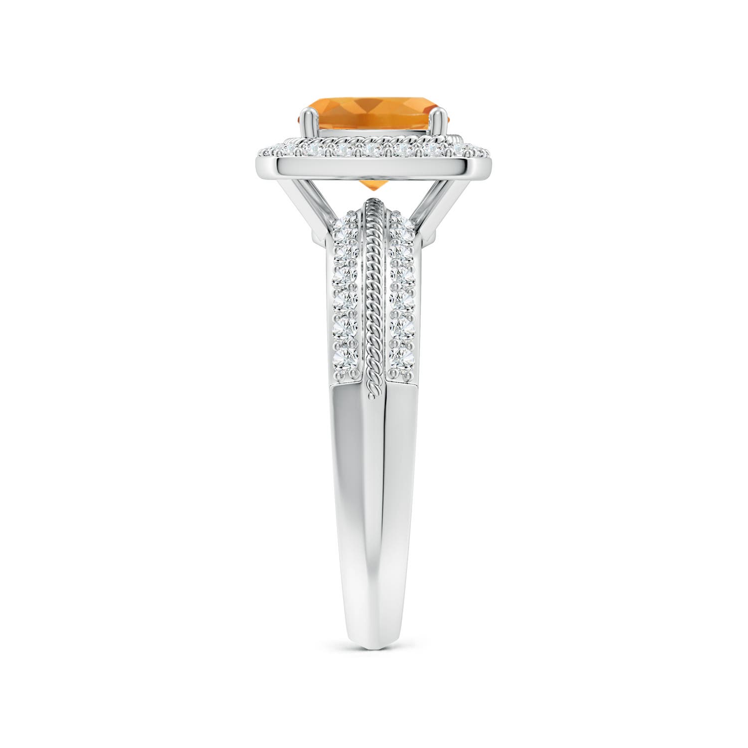 AA - Citrine / 1.92 CT / 14 KT White Gold