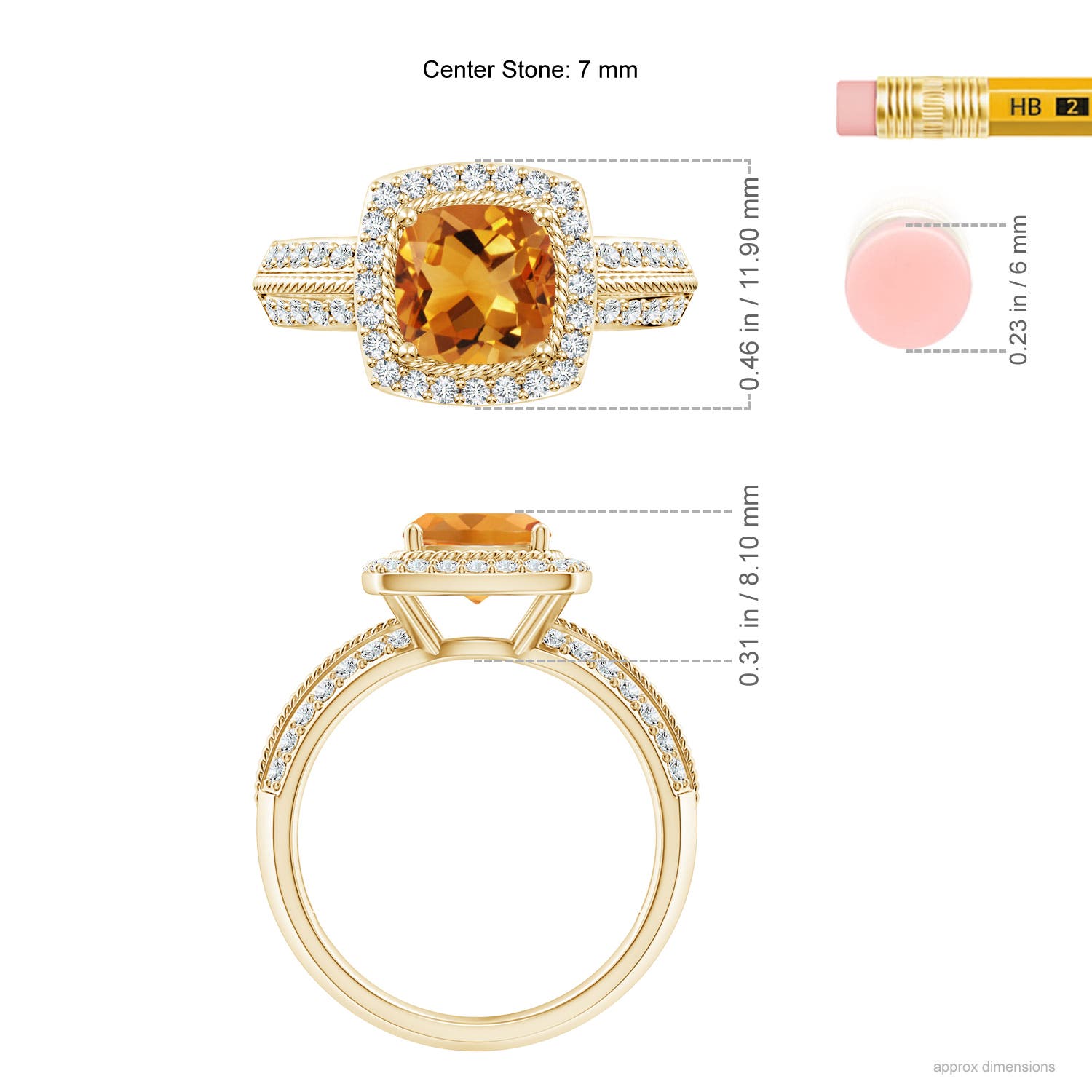 AA - Citrine / 1.92 CT / 14 KT Yellow Gold