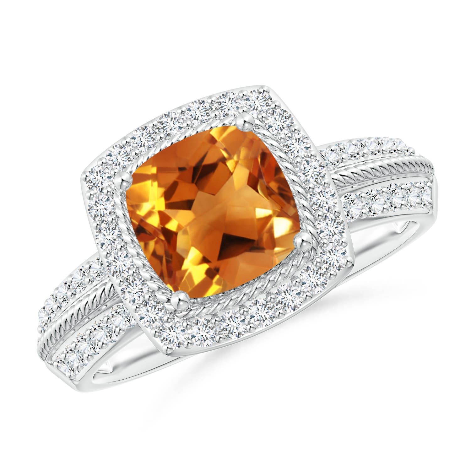 AAA - Citrine / 1.92 CT / 14 KT White Gold