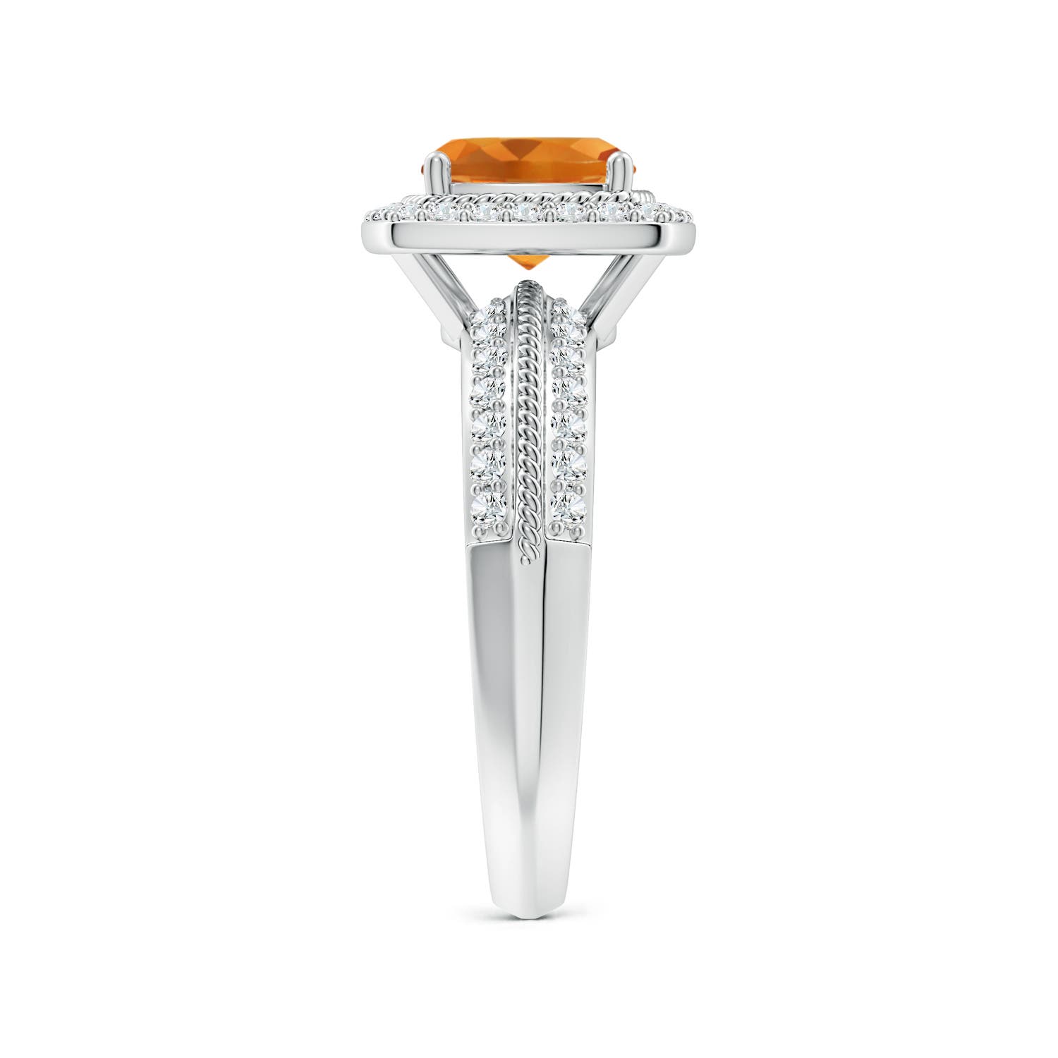 AAA - Citrine / 1.92 CT / 14 KT White Gold