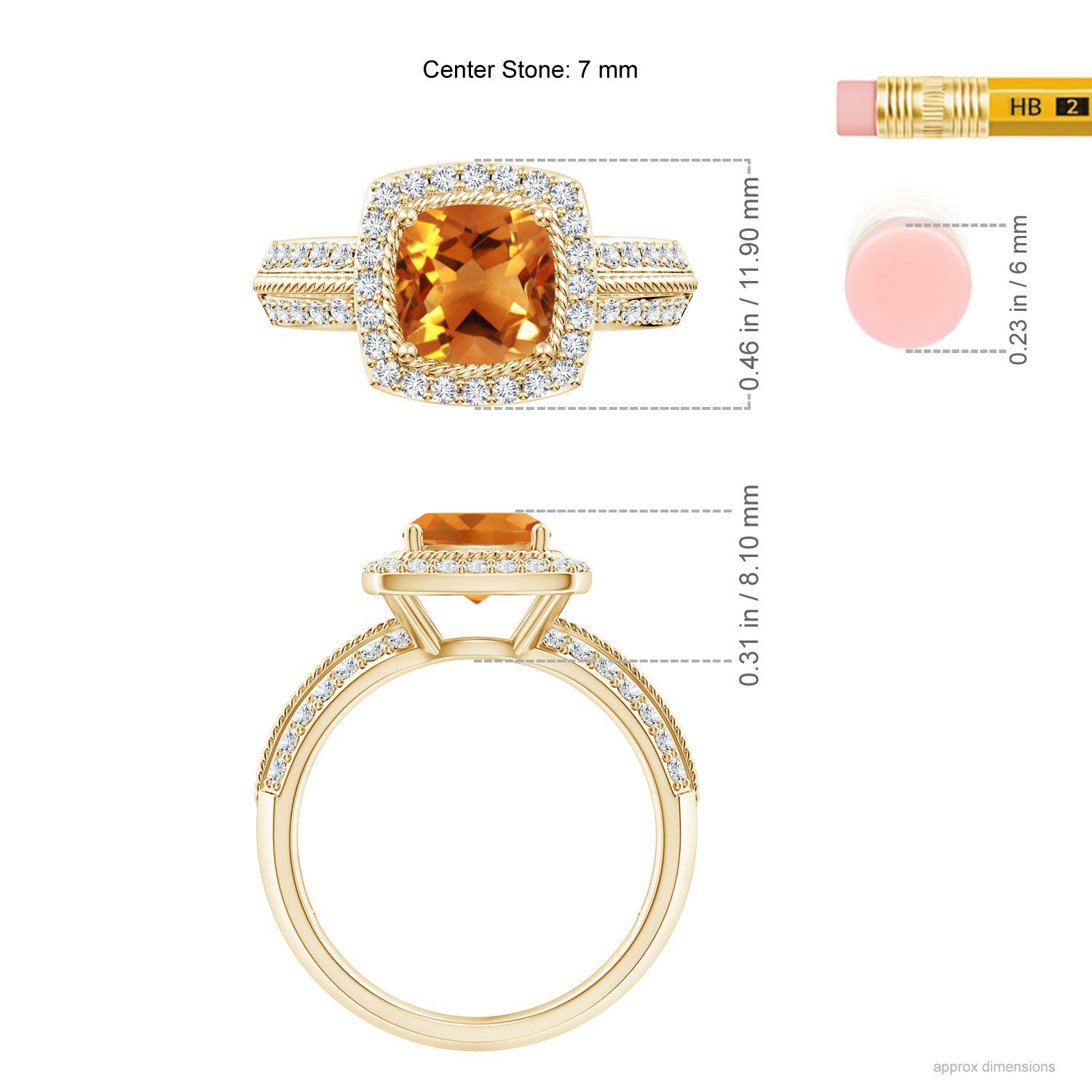 AAA - Citrine / 1.92 CT / 14 KT Yellow Gold