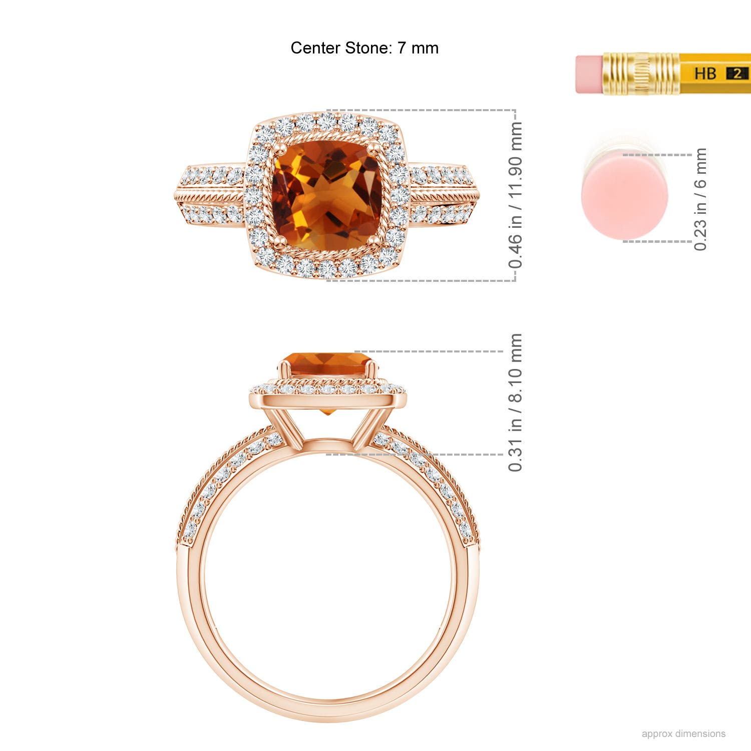 AAAA - Citrine / 1.92 CT / 14 KT Rose Gold