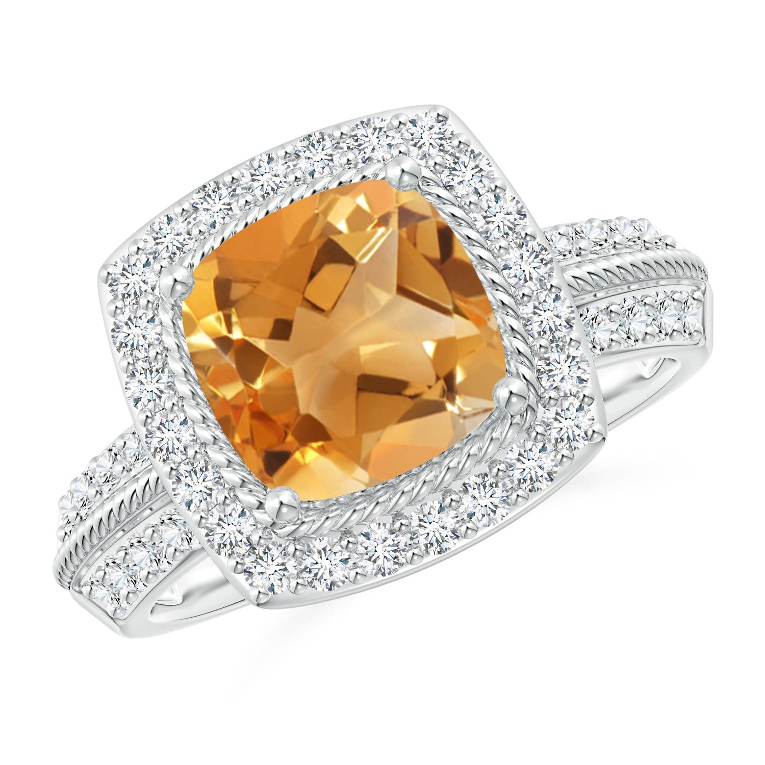 A - Citrine / 2.57 CT / 14 KT White Gold