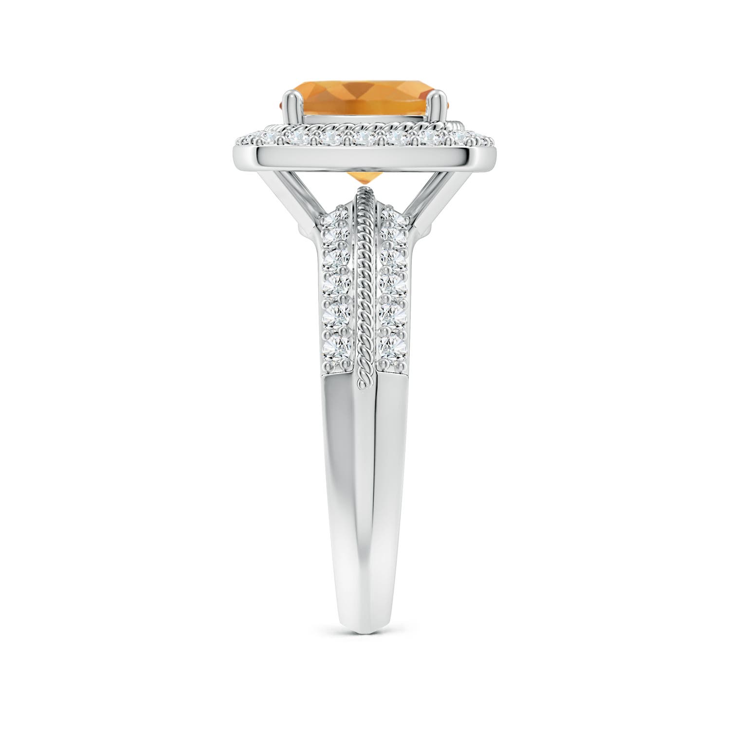 A - Citrine / 2.57 CT / 14 KT White Gold