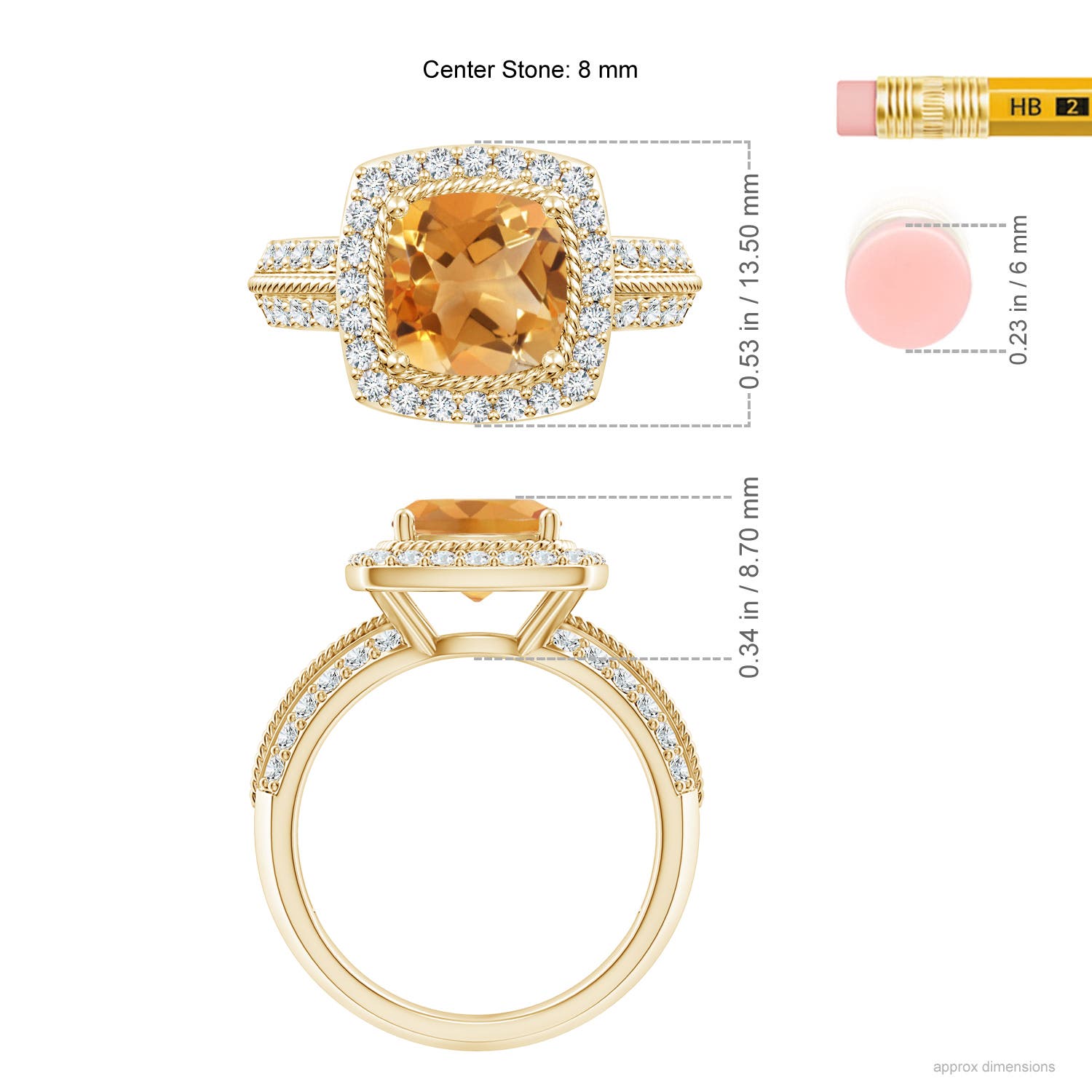 A - Citrine / 2.57 CT / 14 KT Yellow Gold