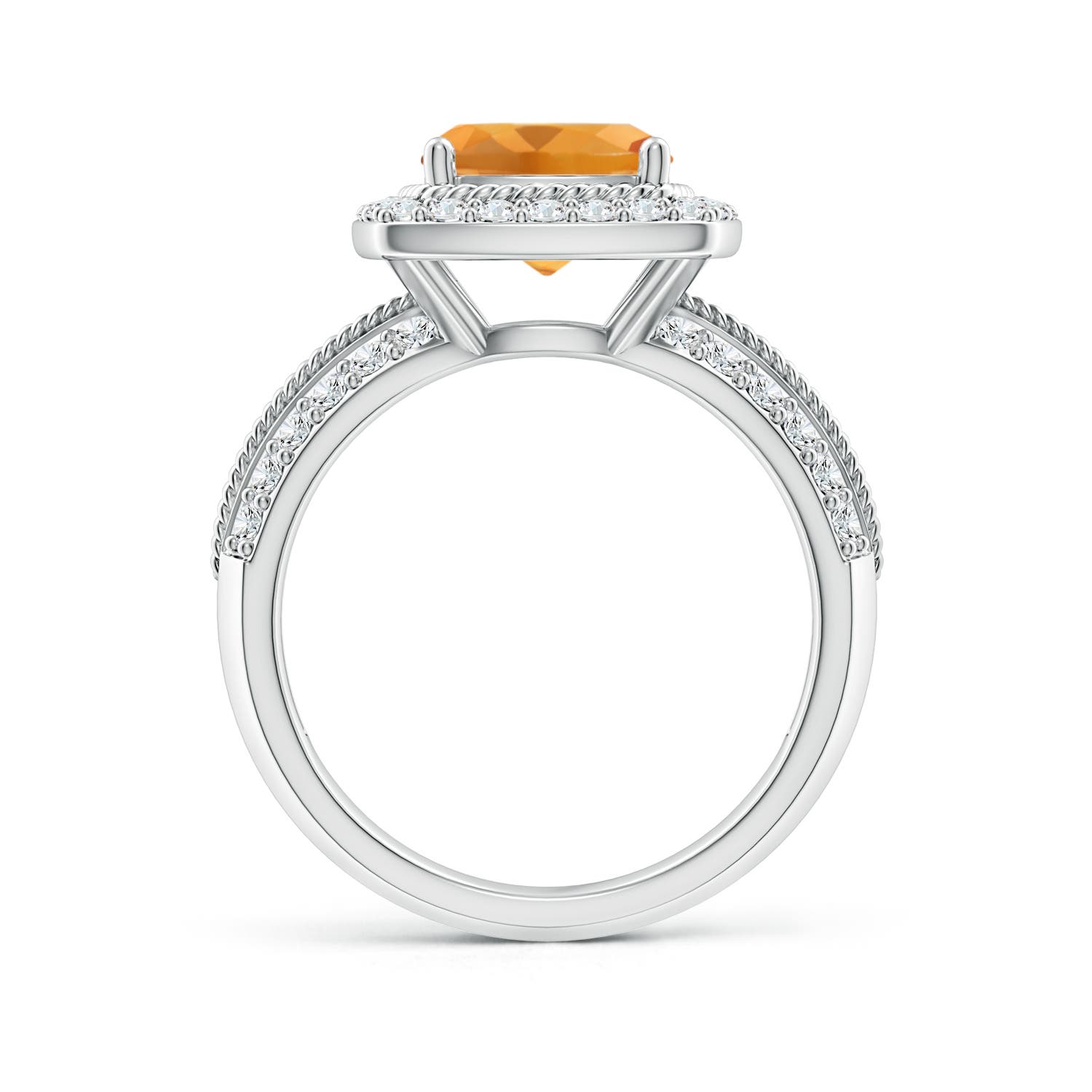 AA - Citrine / 2.57 CT / 14 KT White Gold