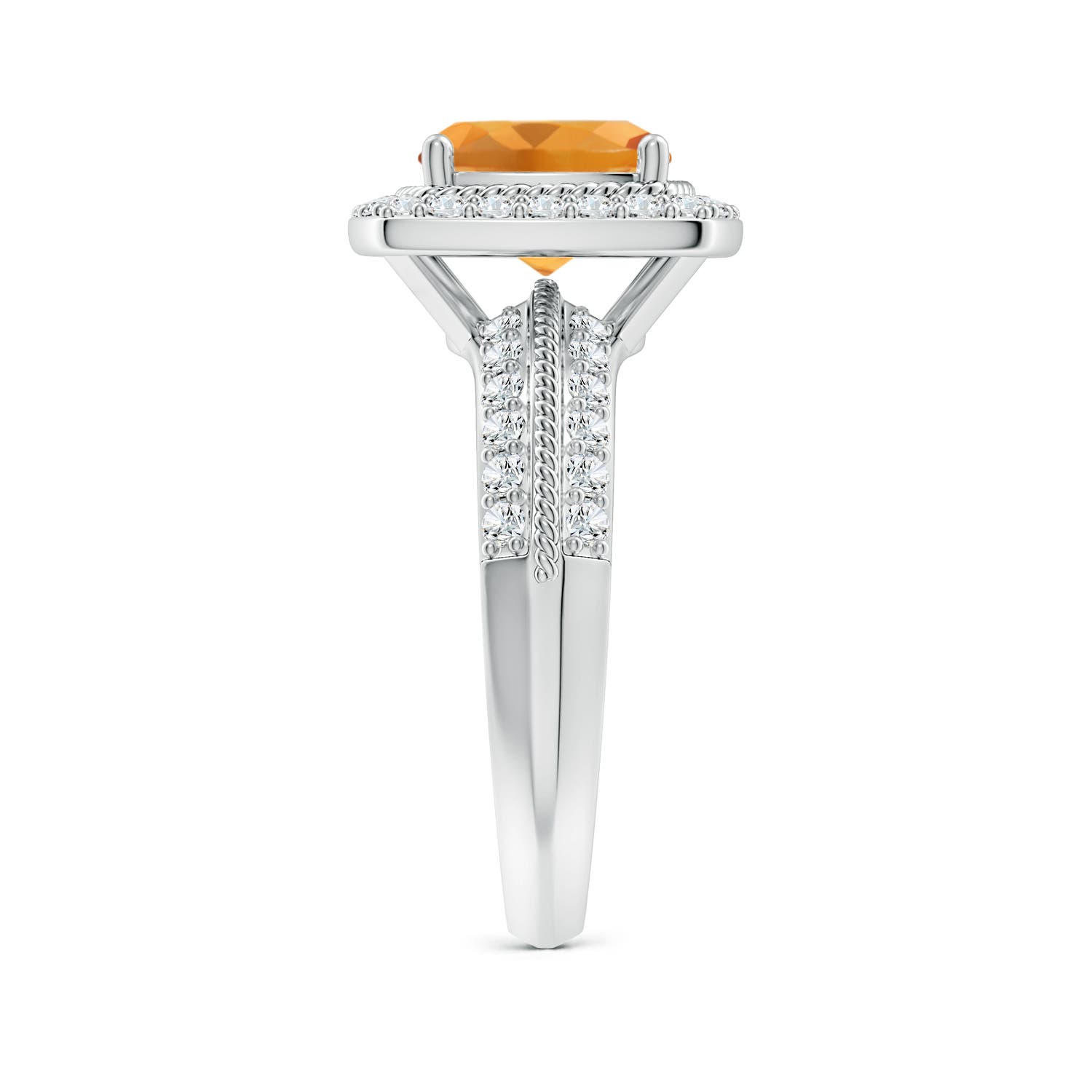 AA - Citrine / 2.57 CT / 14 KT White Gold