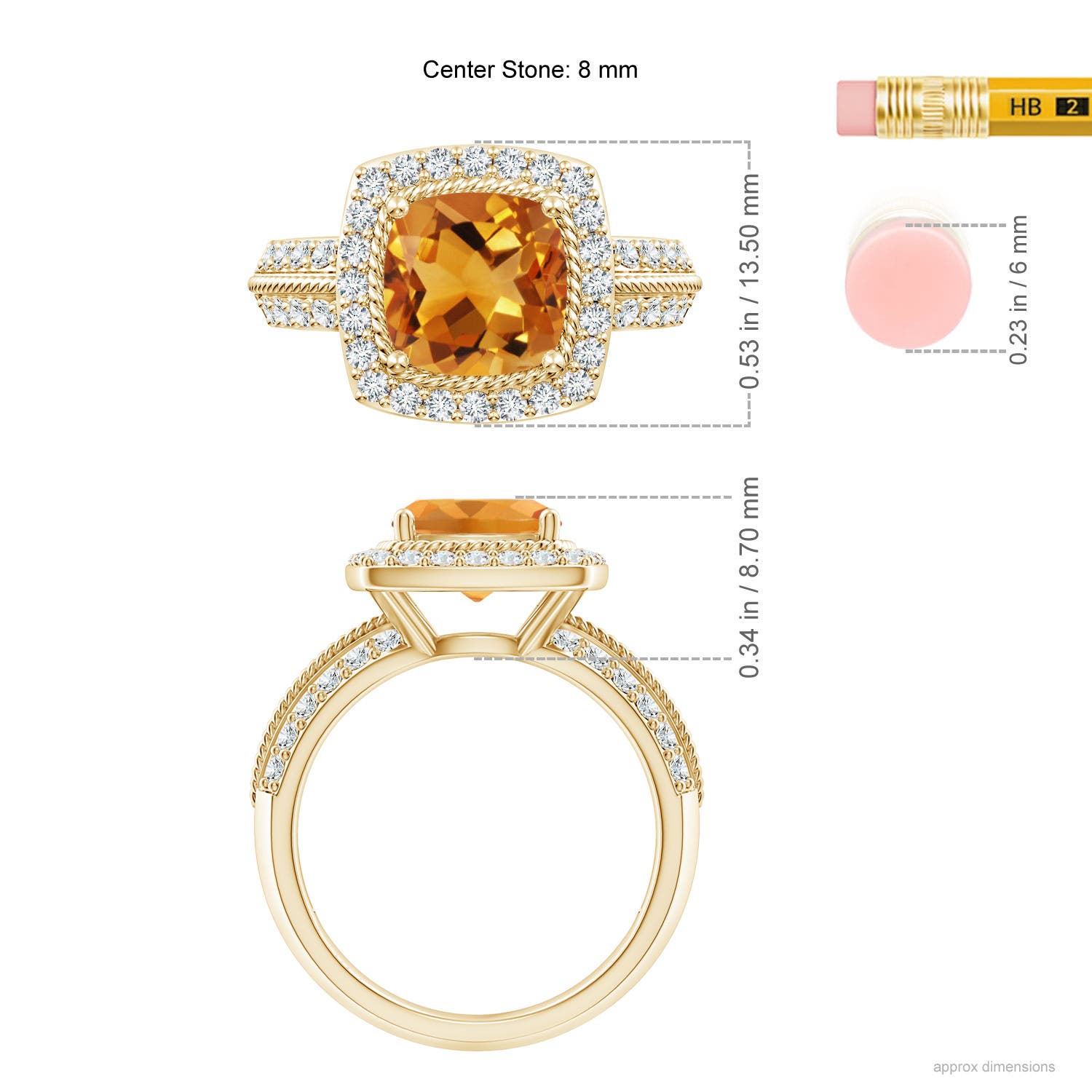 AA - Citrine / 2.57 CT / 14 KT Yellow Gold