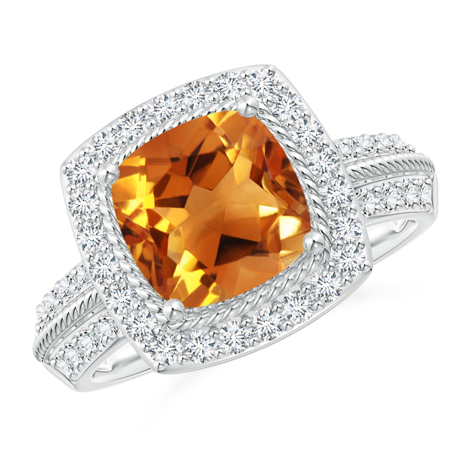 AAA - Citrine / 2.57 CT / 14 KT White Gold