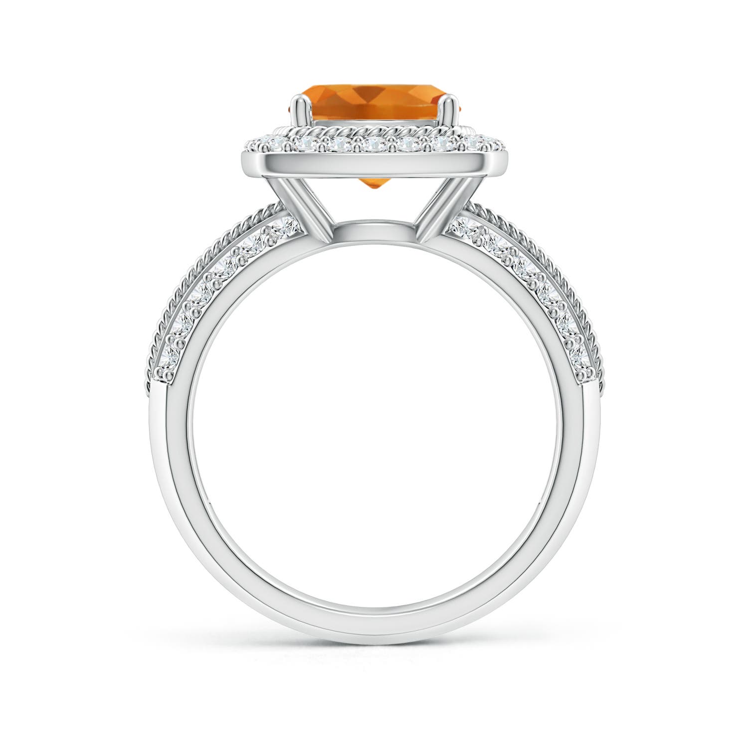 AAA - Citrine / 2.57 CT / 14 KT White Gold