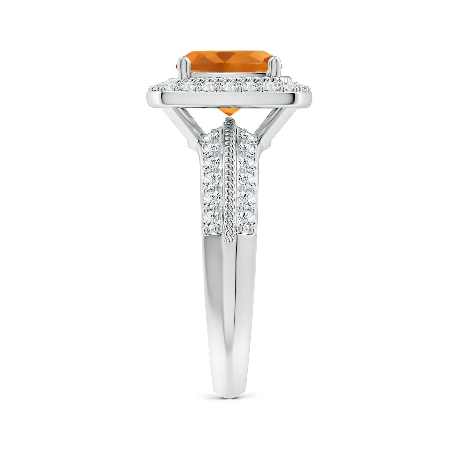 AAA - Citrine / 2.57 CT / 14 KT White Gold