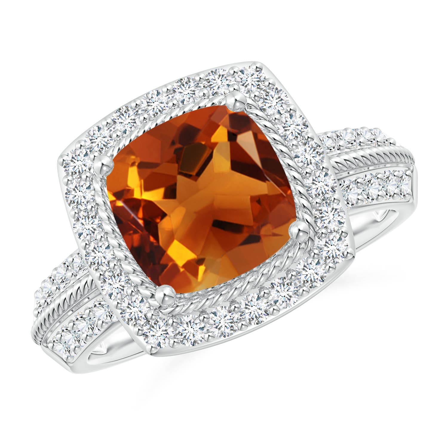 AAAA - Citrine / 2.57 CT / 14 KT White Gold