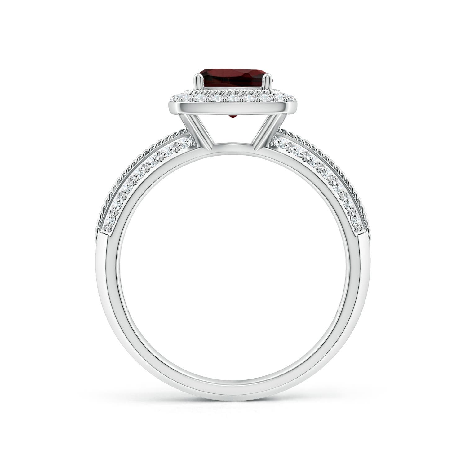 AA - Garnet / 1.67 CT / 14 KT White Gold