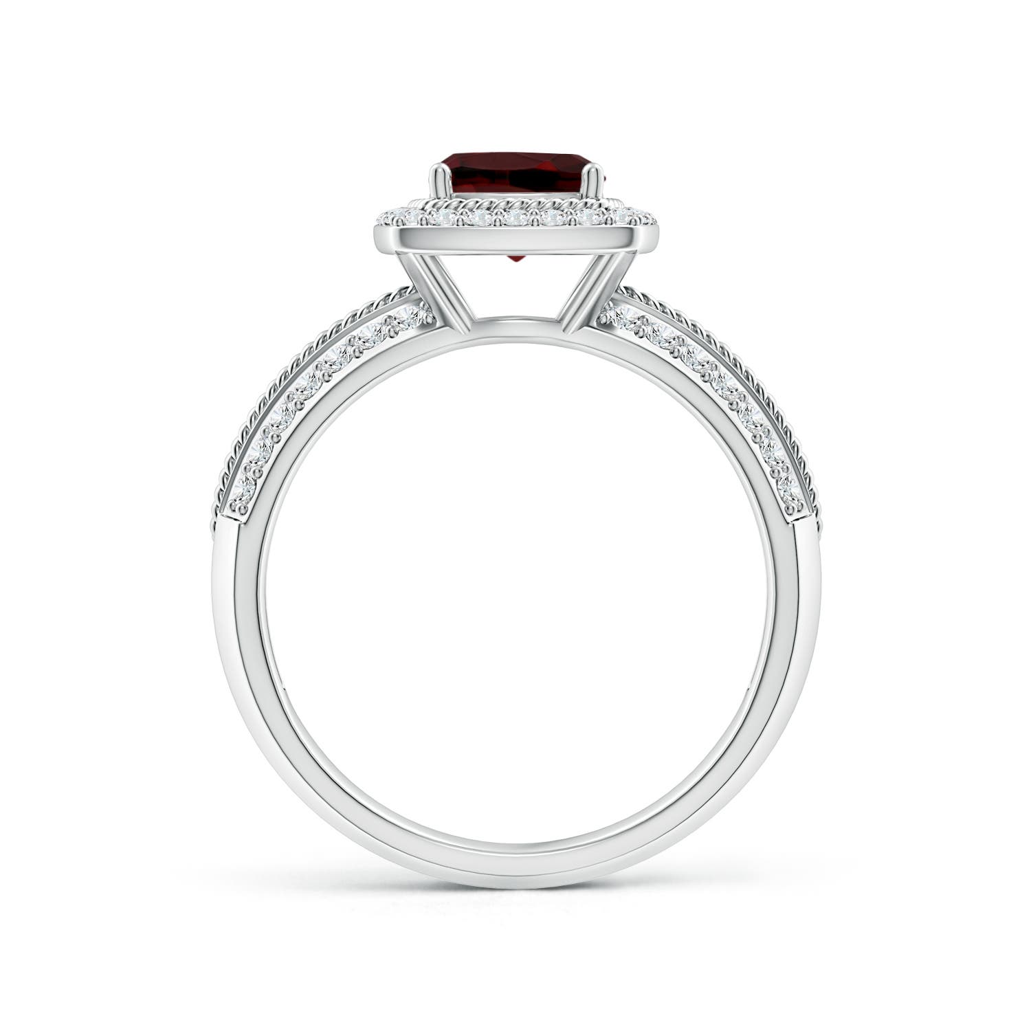 AAA - Garnet / 1.67 CT / 14 KT White Gold