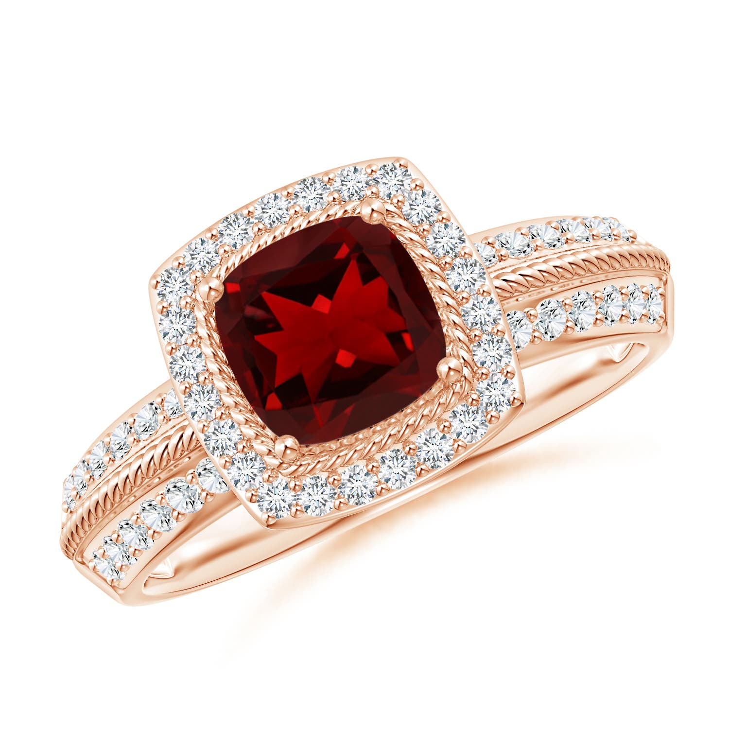 AAAA - Garnet / 1.67 CT / 14 KT Rose Gold