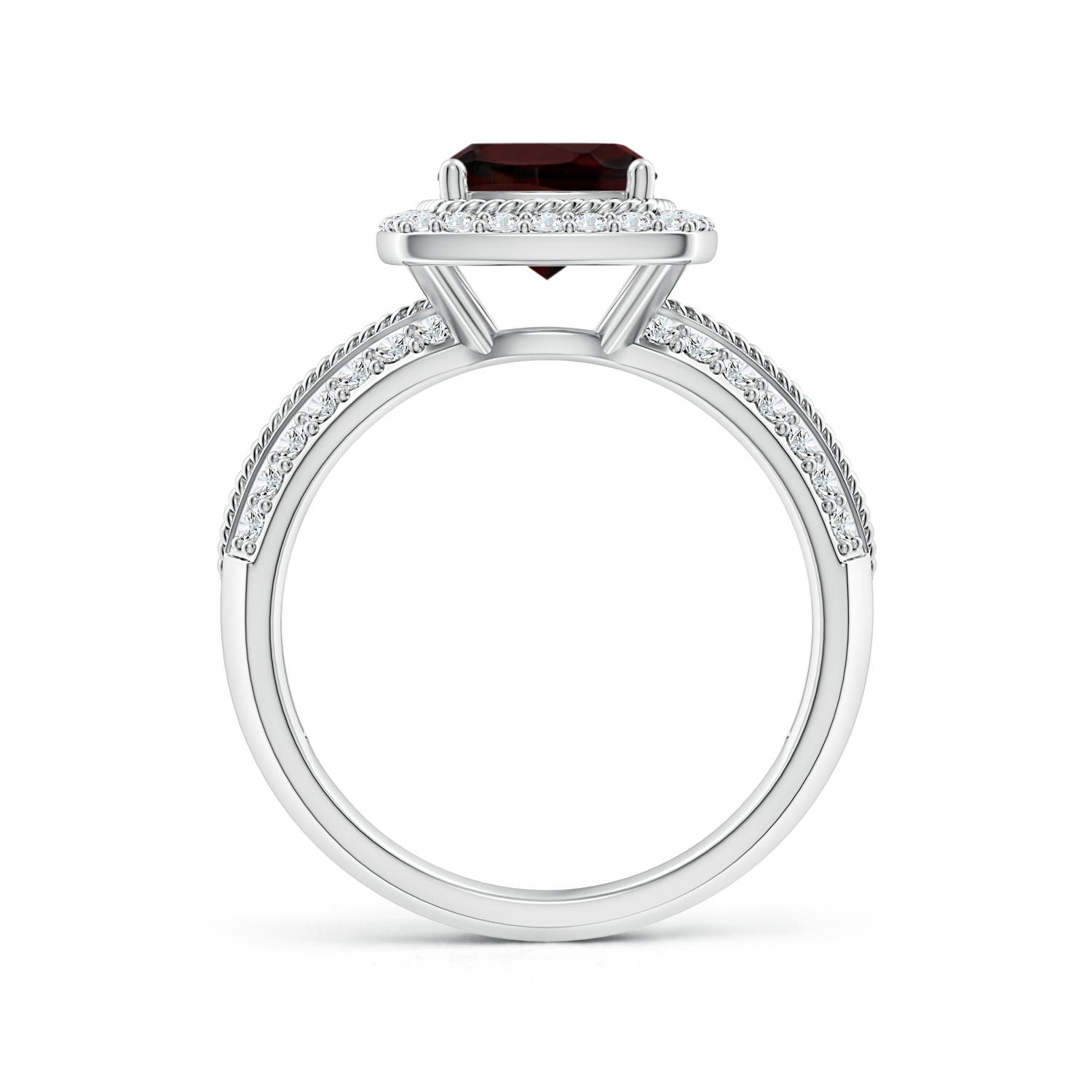 A - Garnet / 1.87 CT / 14 KT White Gold