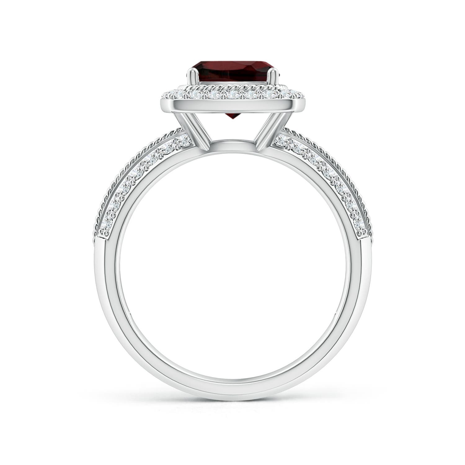 AA - Garnet / 1.87 CT / 14 KT White Gold