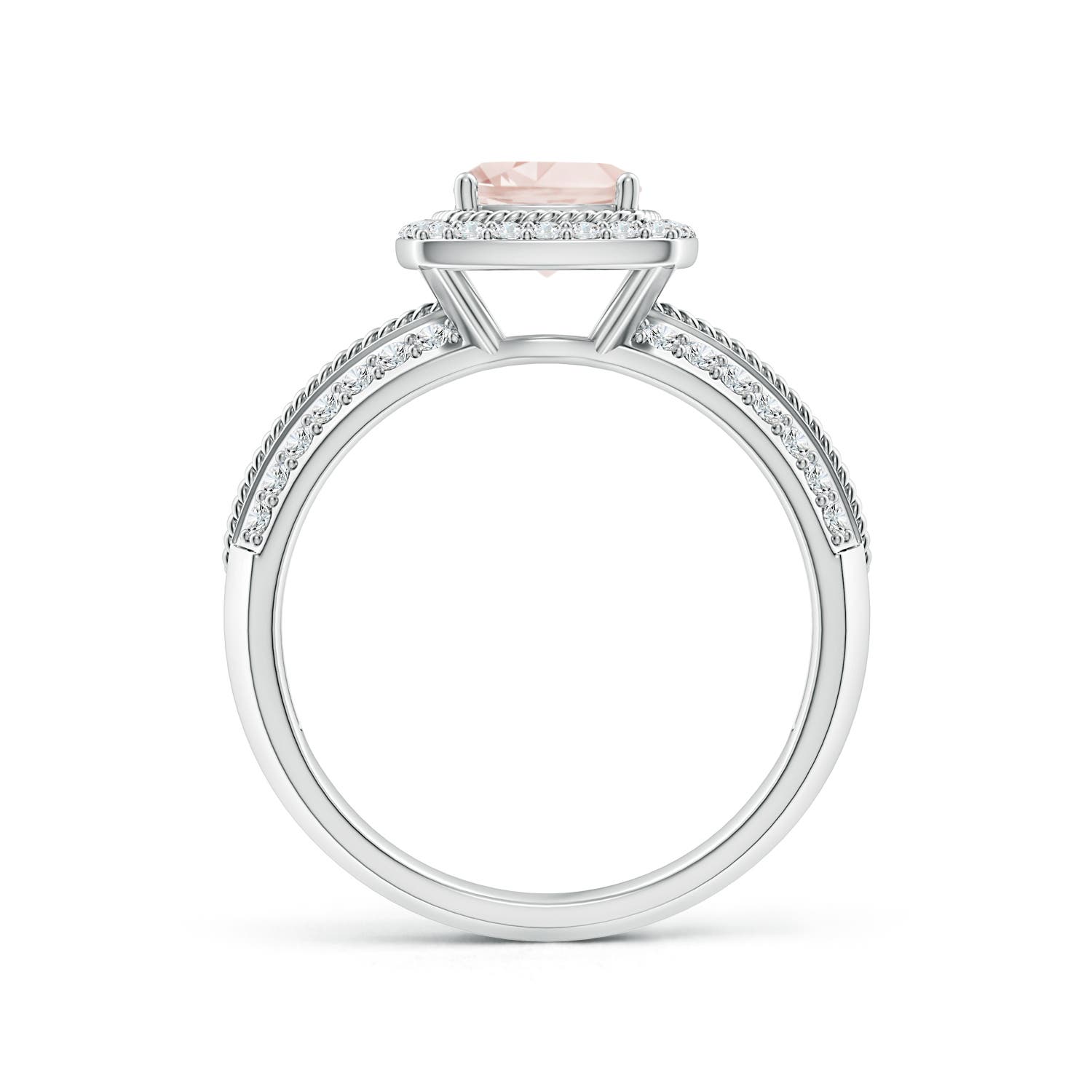 A - Morganite / 1.17 CT / 14 KT White Gold