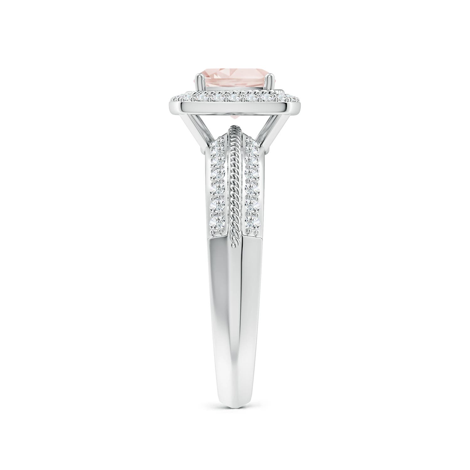 A - Morganite / 1.17 CT / 14 KT White Gold