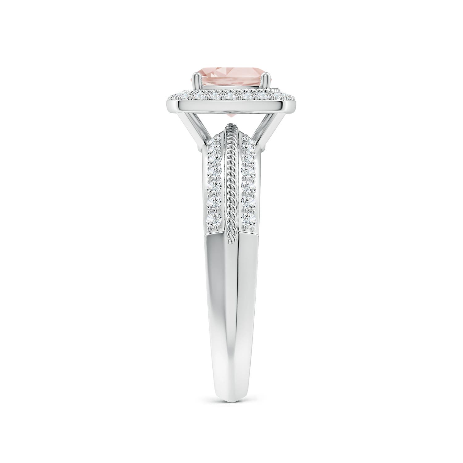 AA - Morganite / 1.17 CT / 14 KT White Gold