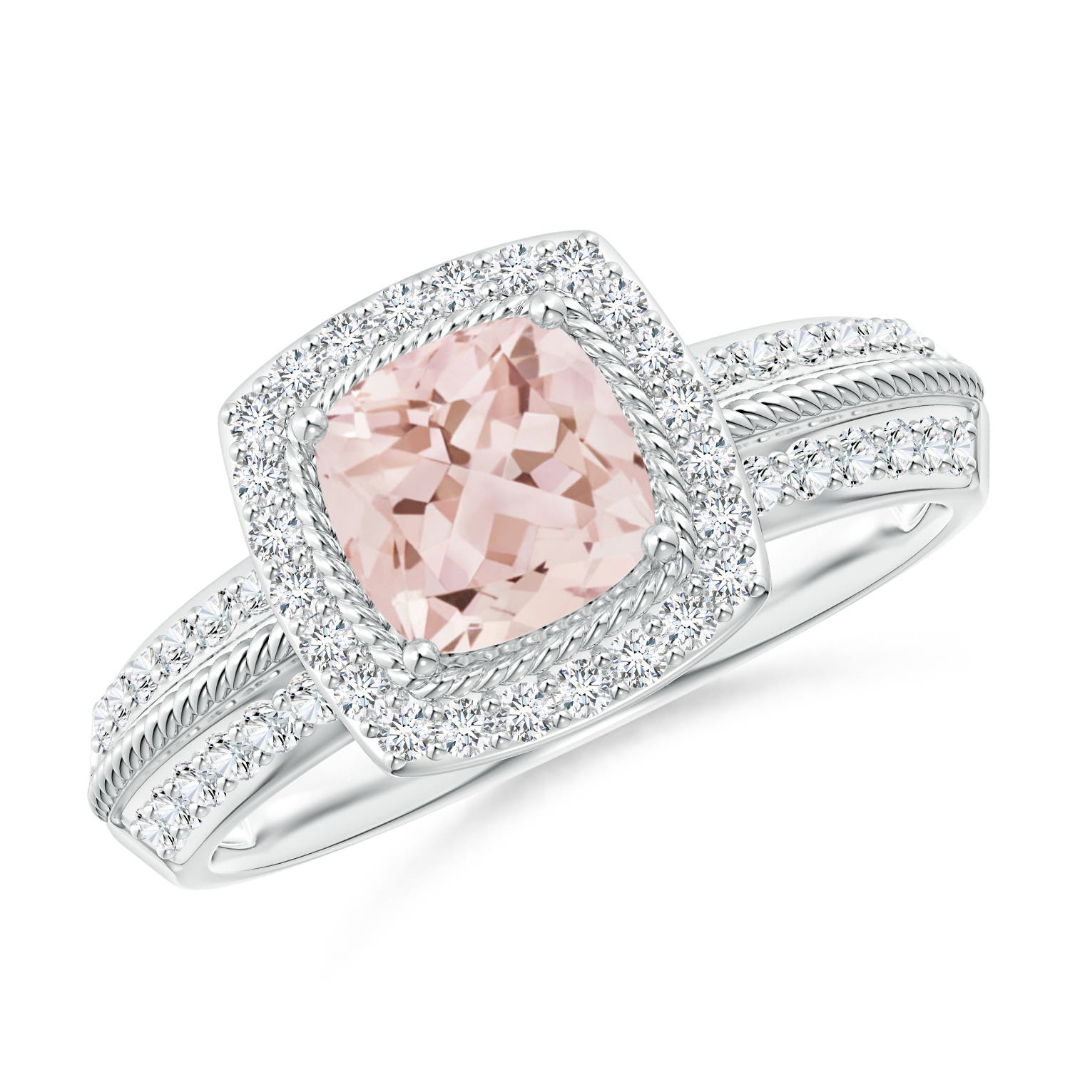 AAA - Morganite / 1.17 CT / 14 KT White Gold