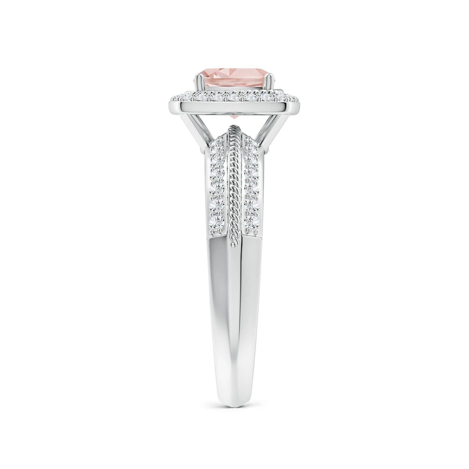 AAA - Morganite / 1.17 CT / 14 KT White Gold