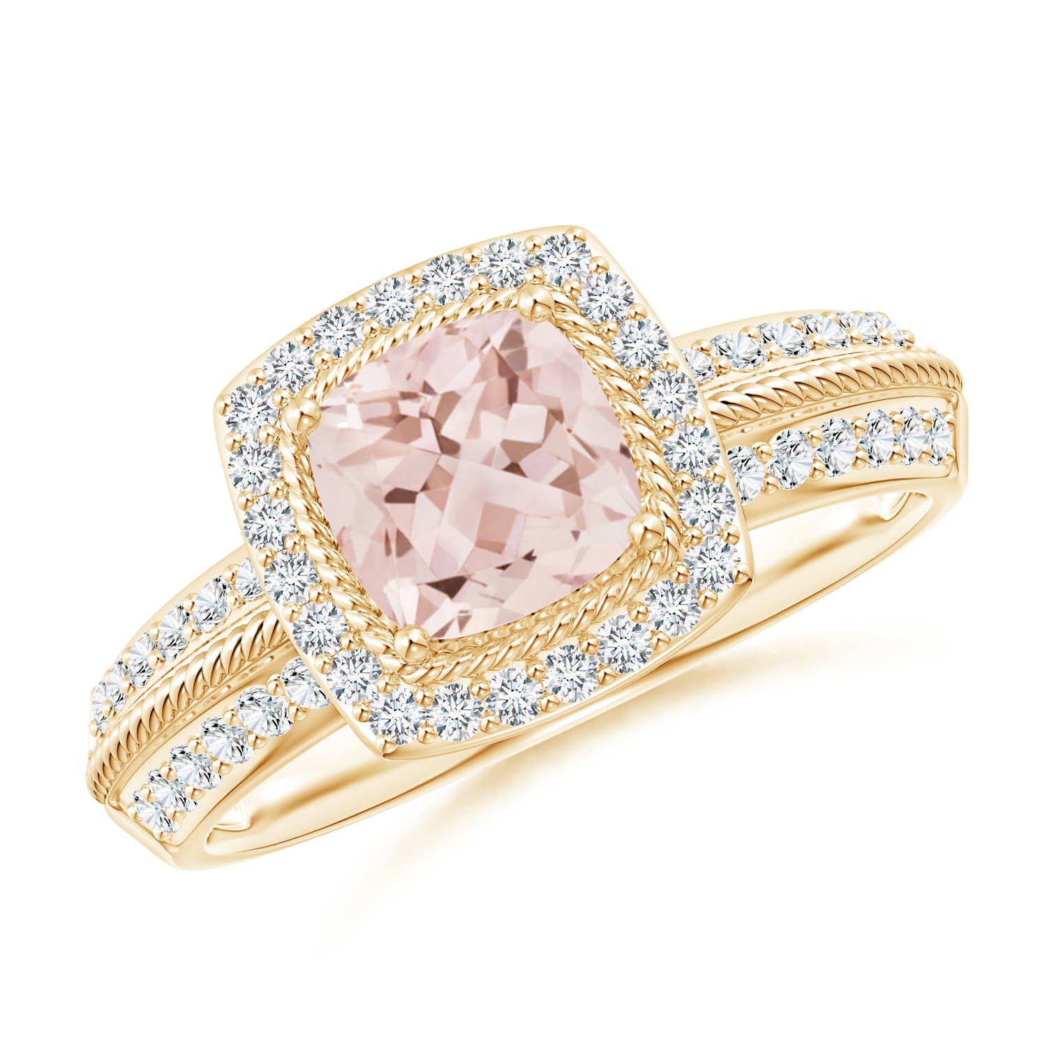 AAA - Morganite / 1.17 CT / 14 KT Yellow Gold